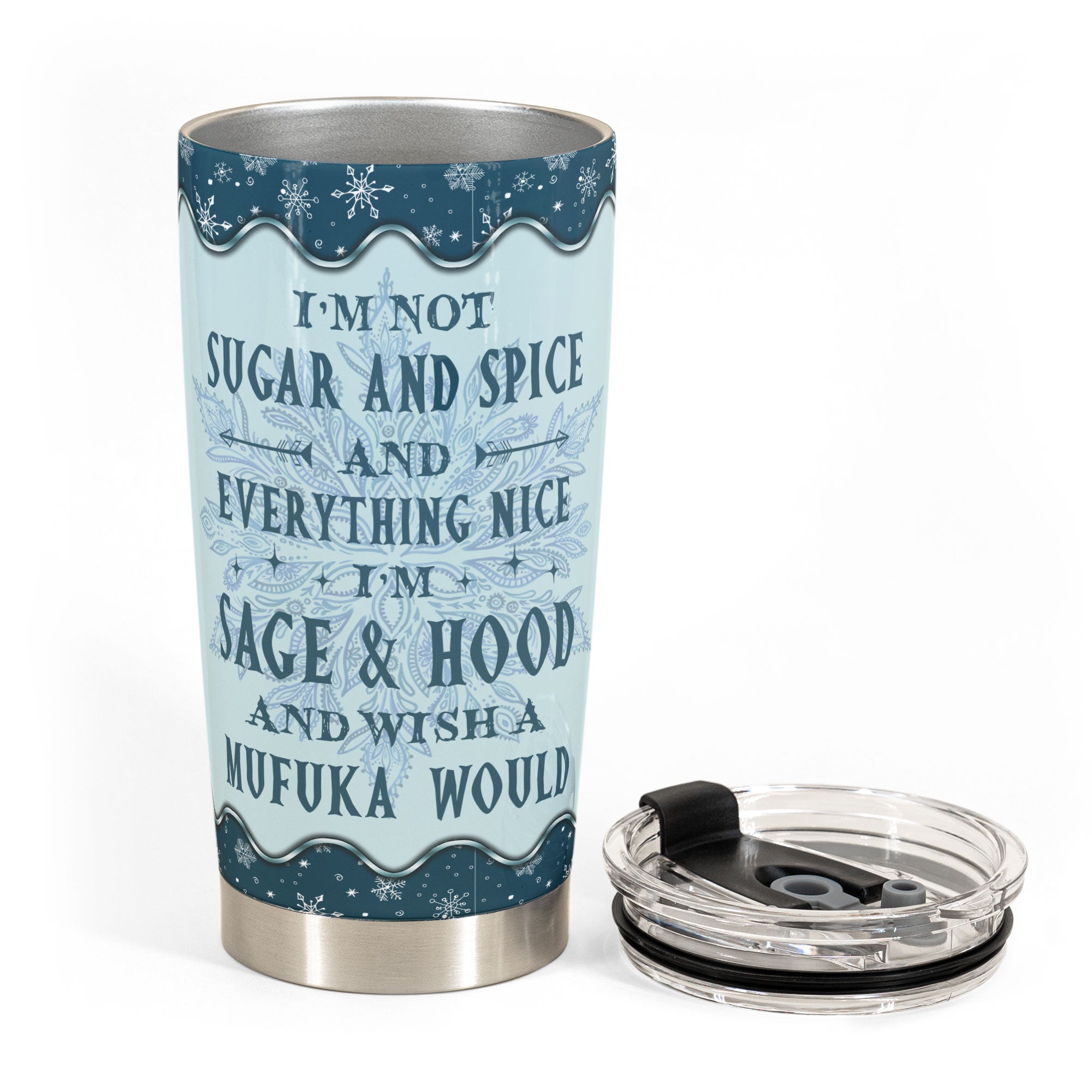 Sage And Hood - Personalized Tumbler Cup - Gift For Skiing Lovers