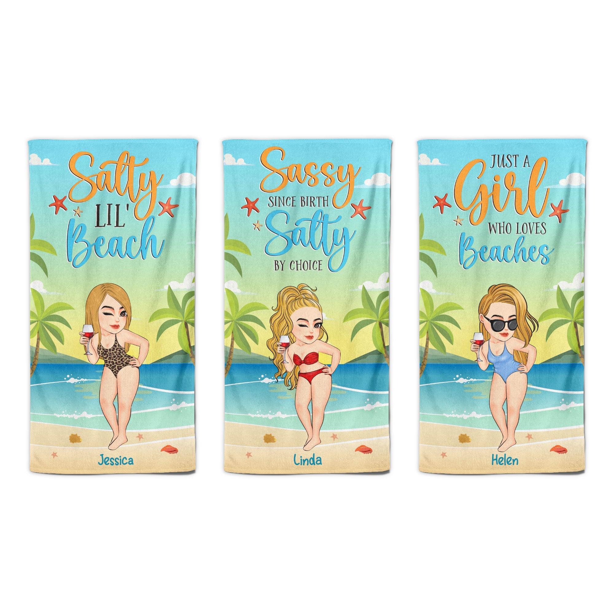 Salty Lil' Beach - Personalized Beach Towel