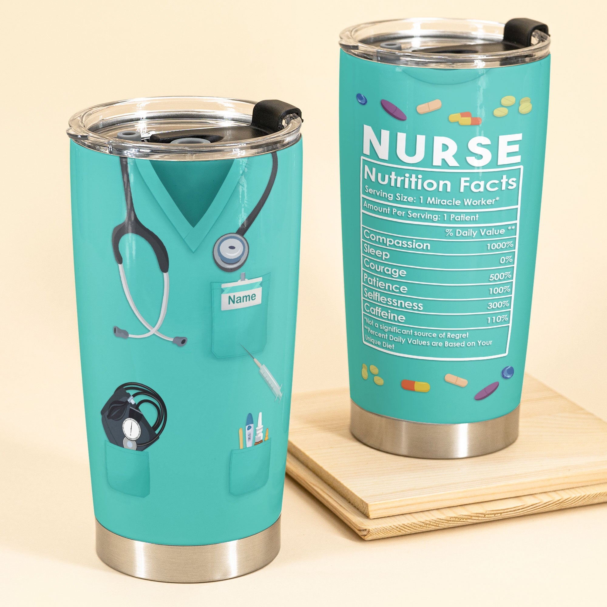 Nurse Nutrition Facts - Tumbler