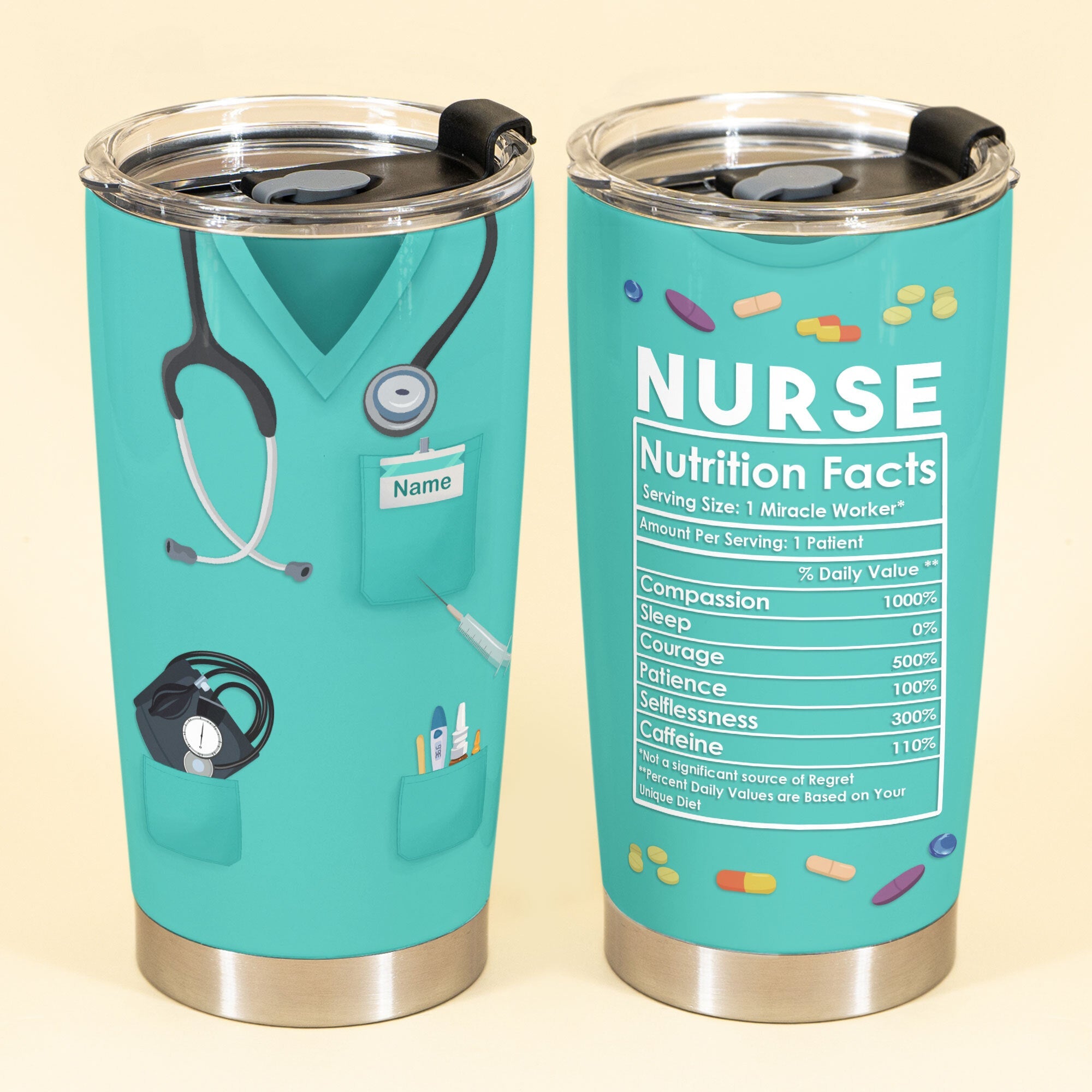 Nurse Nutrition Facts - Tumbler