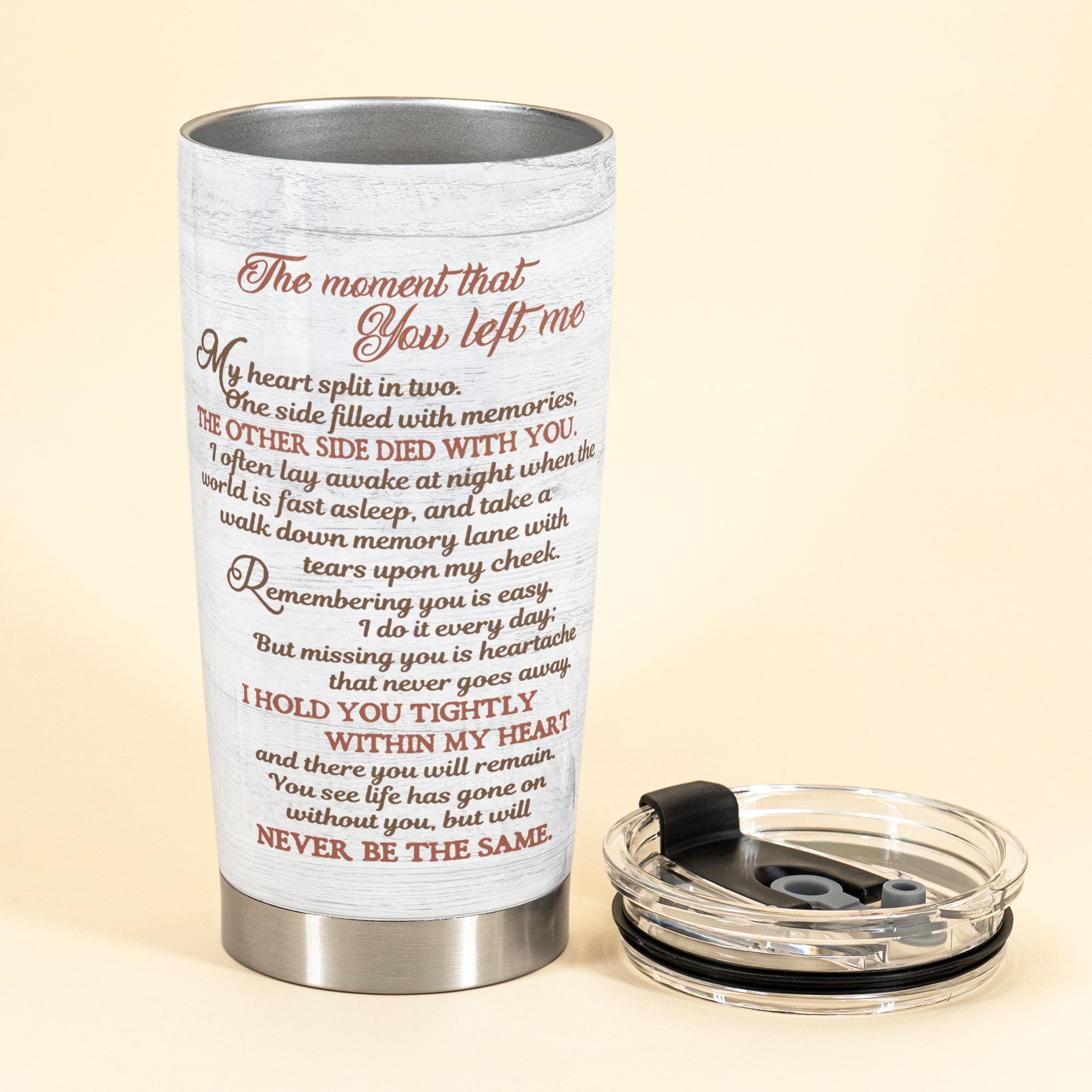 In Loving Memory - Personalized Tumbler Cup - Sympathetic Gift For Family Memorial