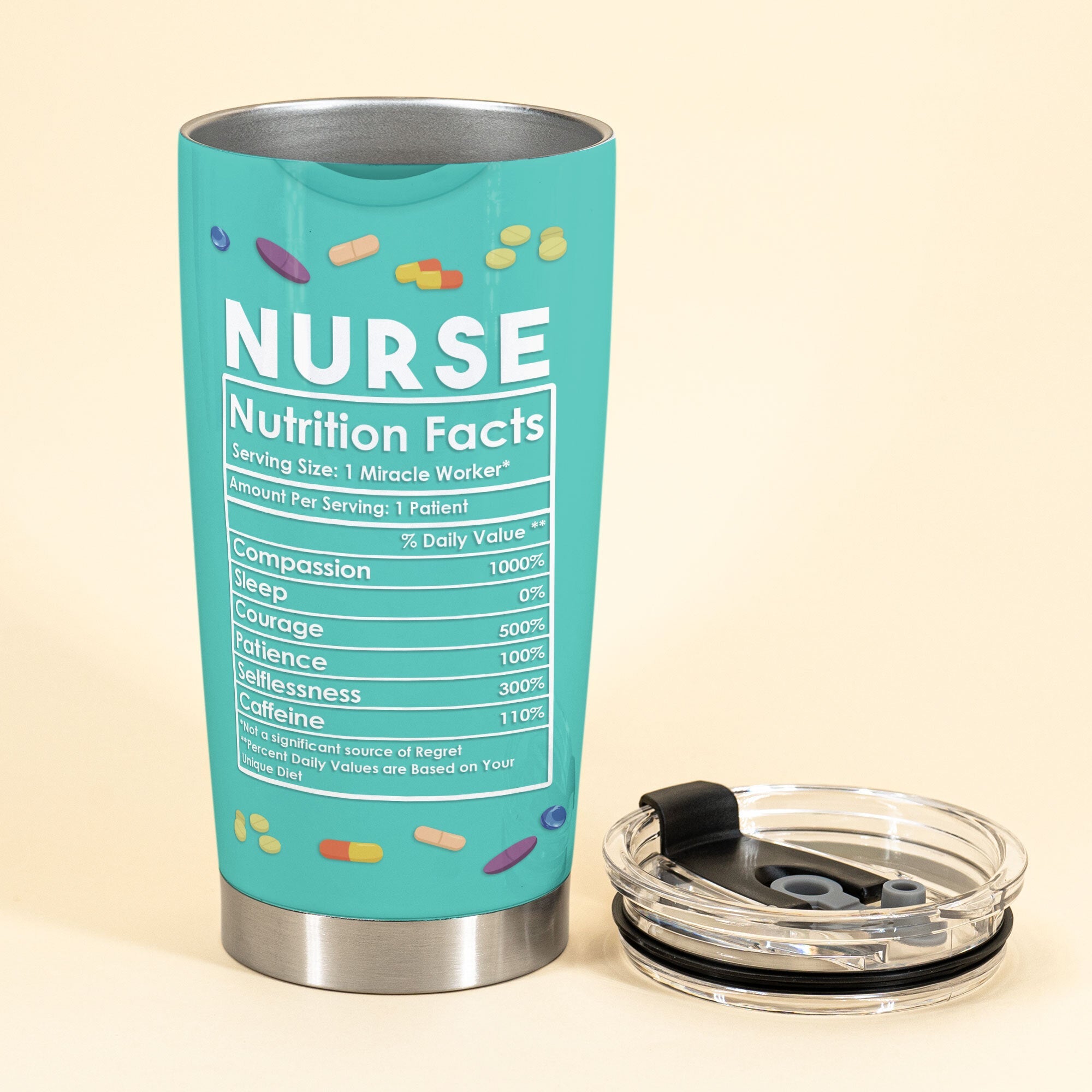 Nurse Nutrition Facts - Tumbler