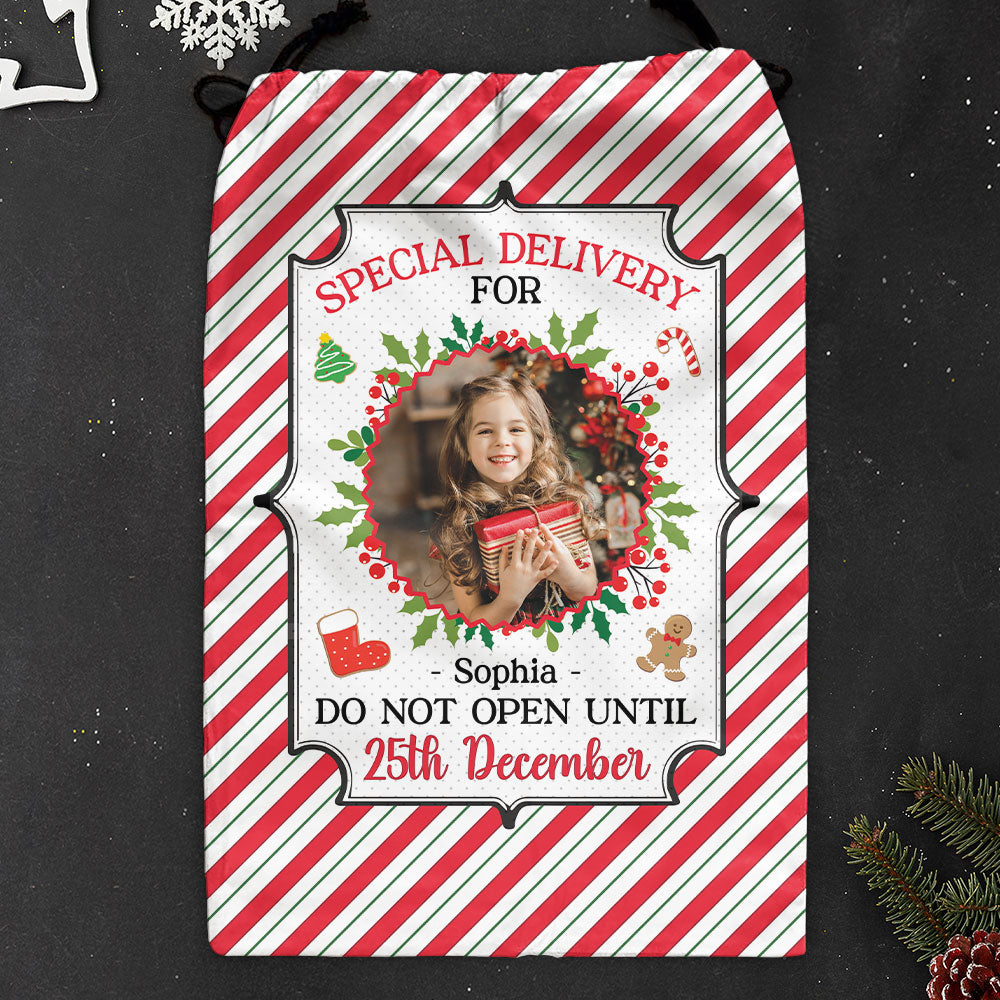 Santa Bag Christmas Gifts For Kids - Personalized Photo Christmas Sack