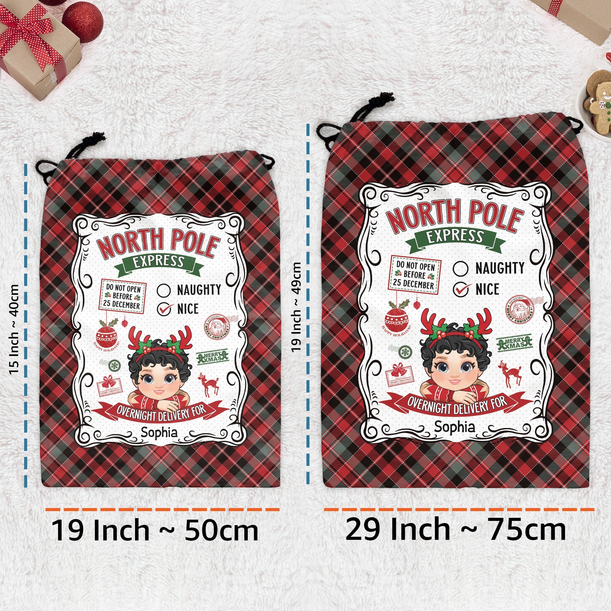 Santa Sack North Pole Express - Personalized Christmas Sack