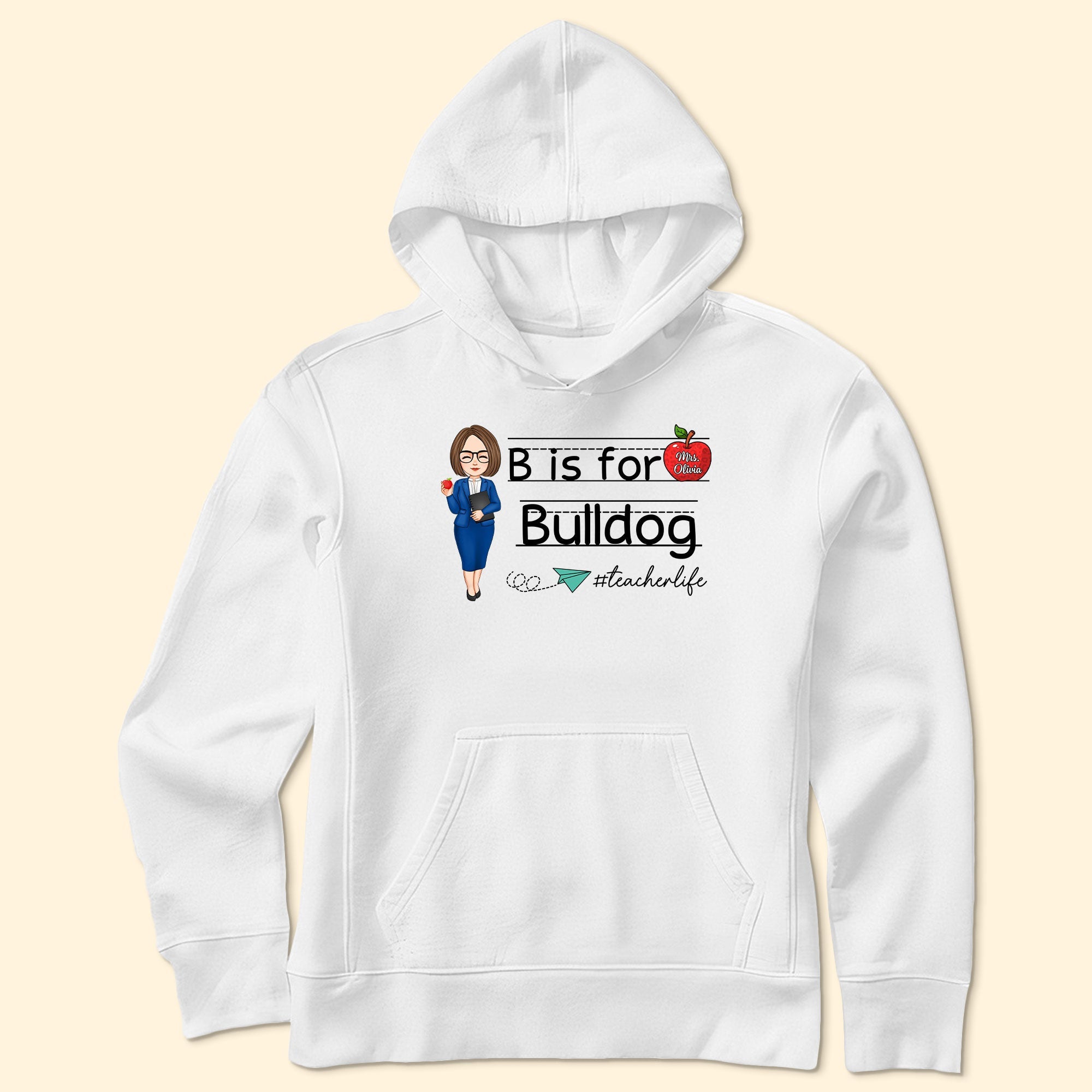 School Mascot Custom Apple Name Teacher - Personalized Shirt