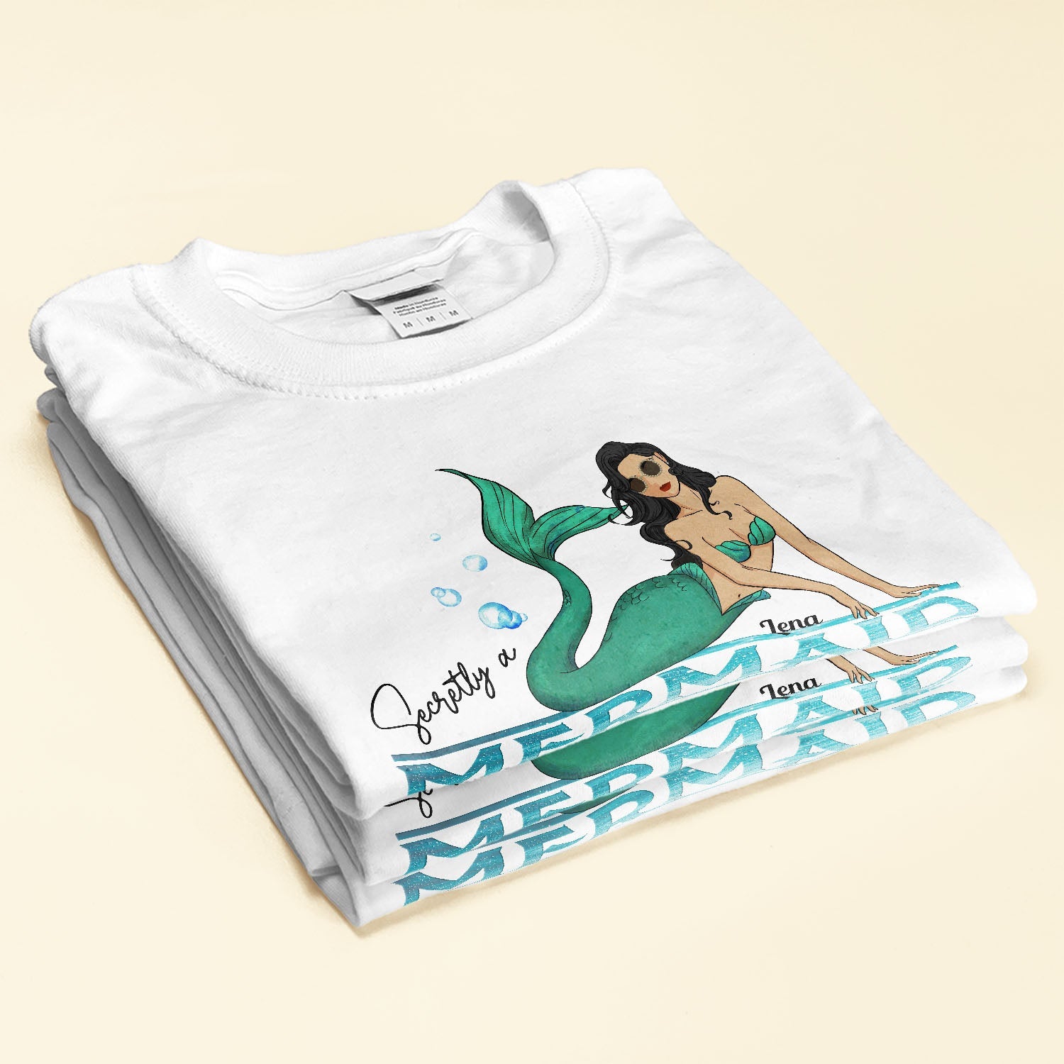 Secretly A Mermaid - Personalized Shirt - Birthday Gift For Girls, Mermaid Girls, Ocean Lovers