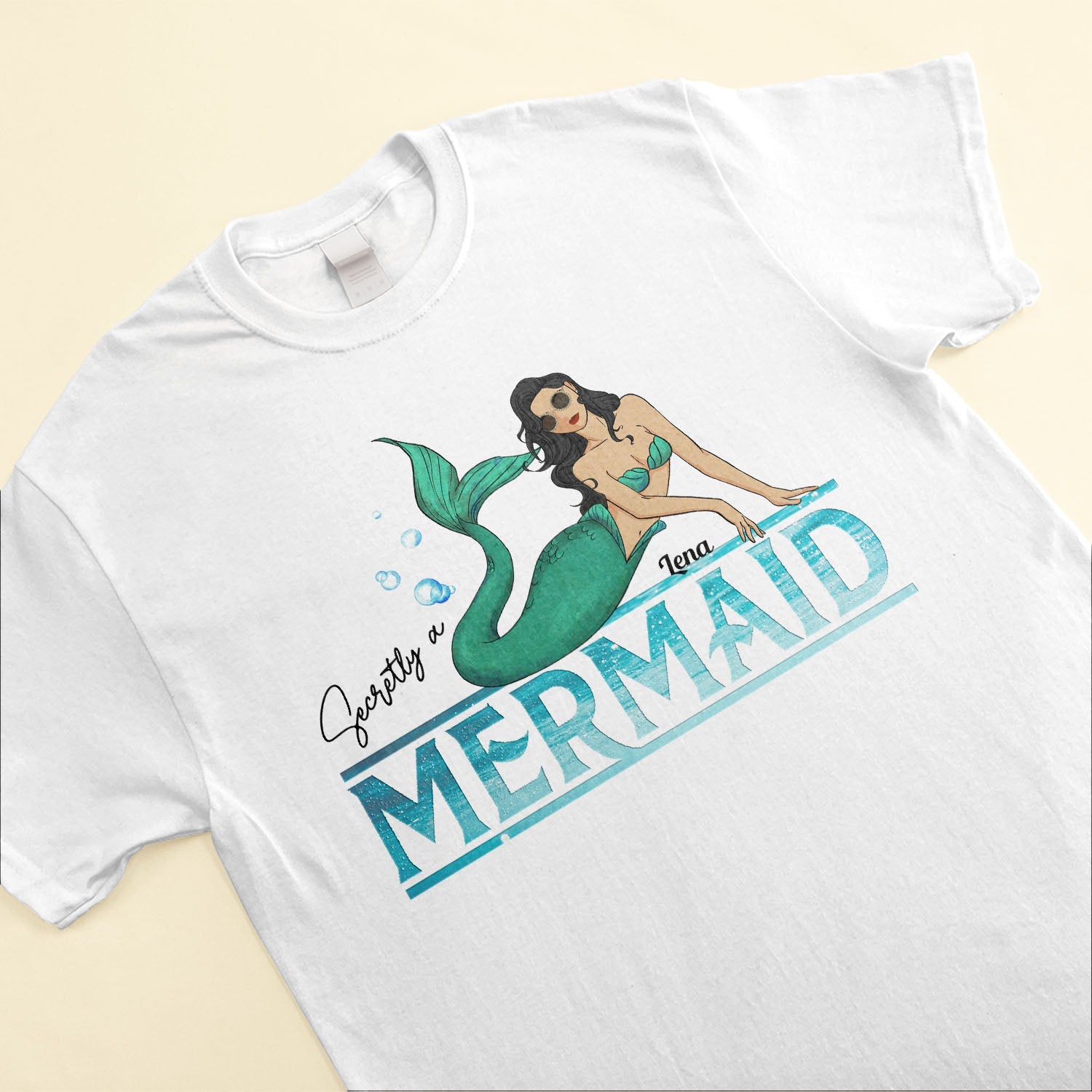 Secretly A Mermaid - Personalized Shirt - Birthday Gift For Girls, Mermaid Girls, Ocean Lovers