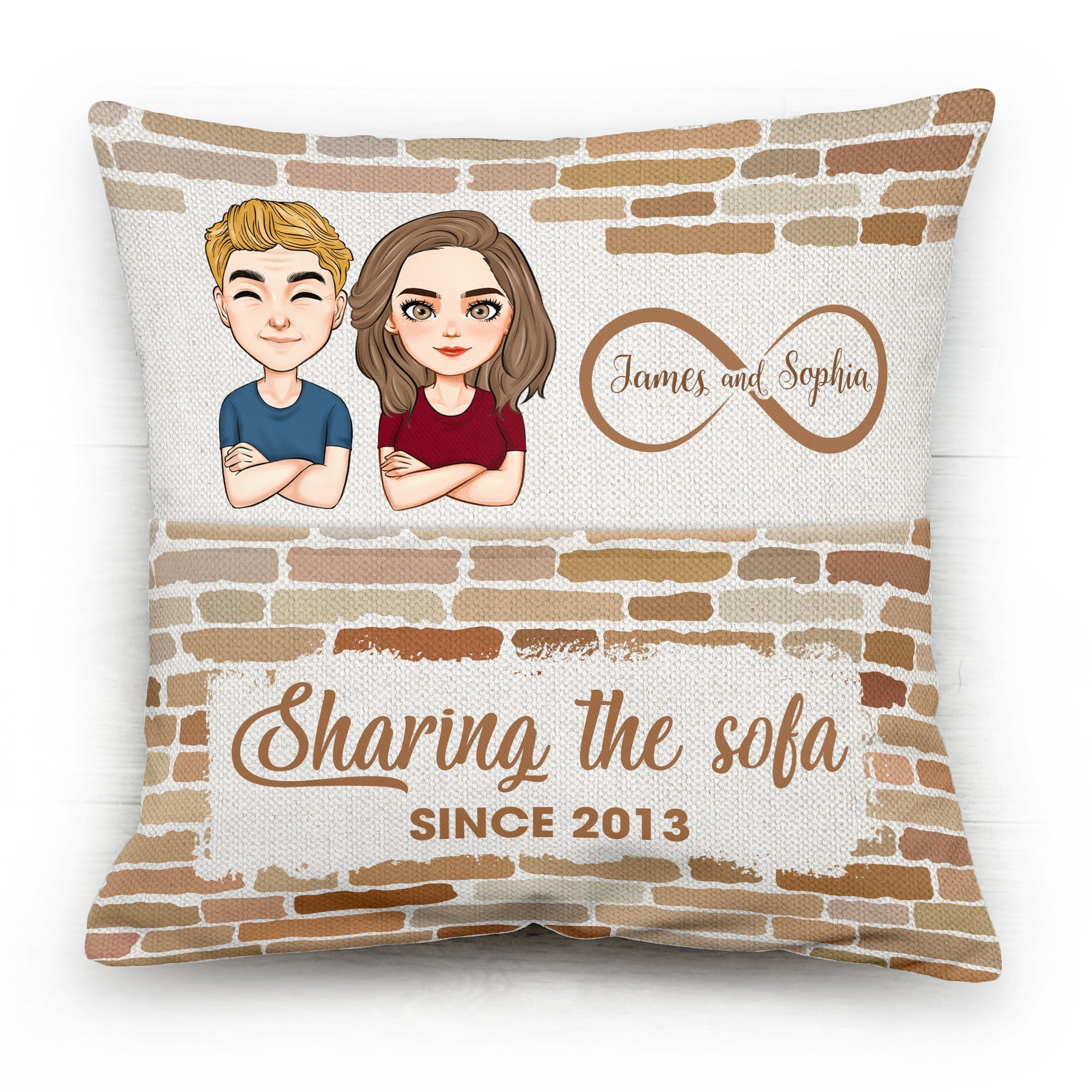 Sharing The Sofa Since - Personalized Pocket Pillow (Insert Included)