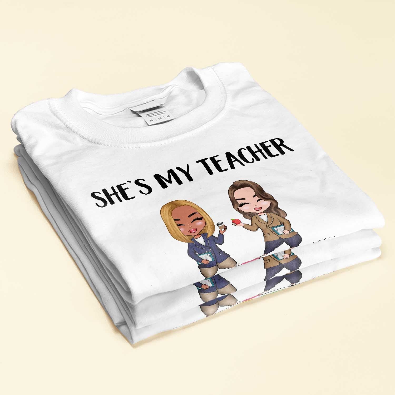 She's My Teacher Bestie - Personalized Shirt - Gift For Teacher Bestie