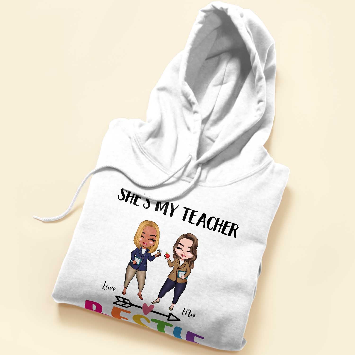 She's My Teacher Bestie - Personalized Shirt - Gift For Teacher Bestie