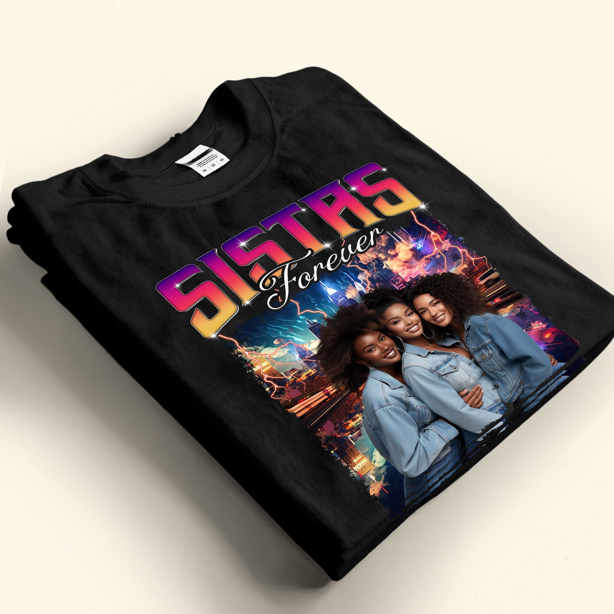 Sistas Bootleg Rap Style Custom Photo - Personalized Photo Shirt