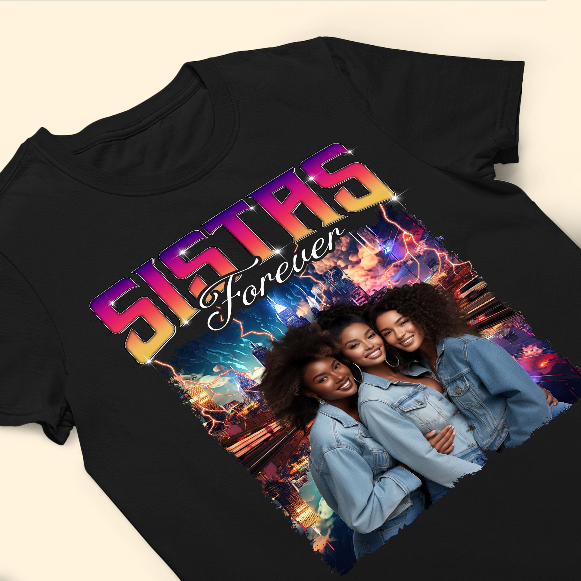 Sistas Bootleg Rap Style Custom Photo - Personalized Photo Shirt