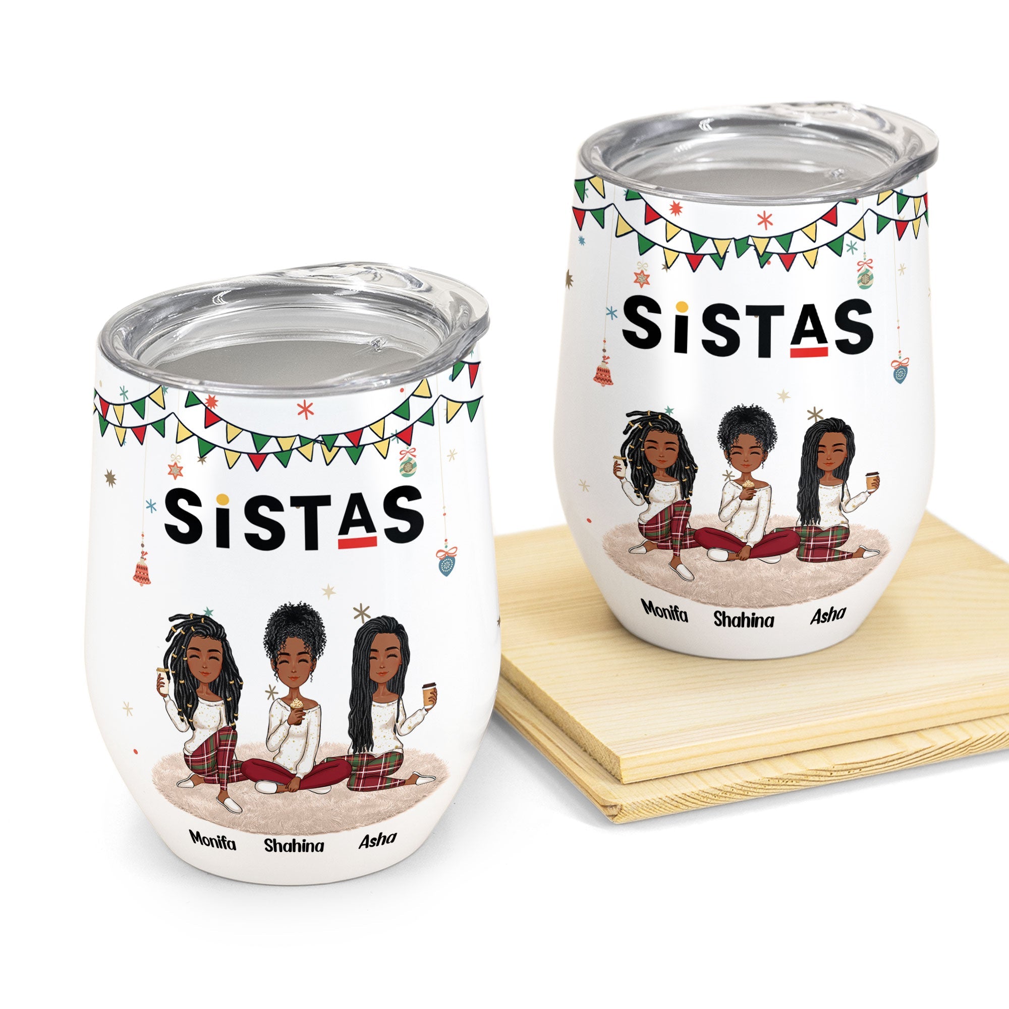 Sistas - Personalized Wine Tumbler