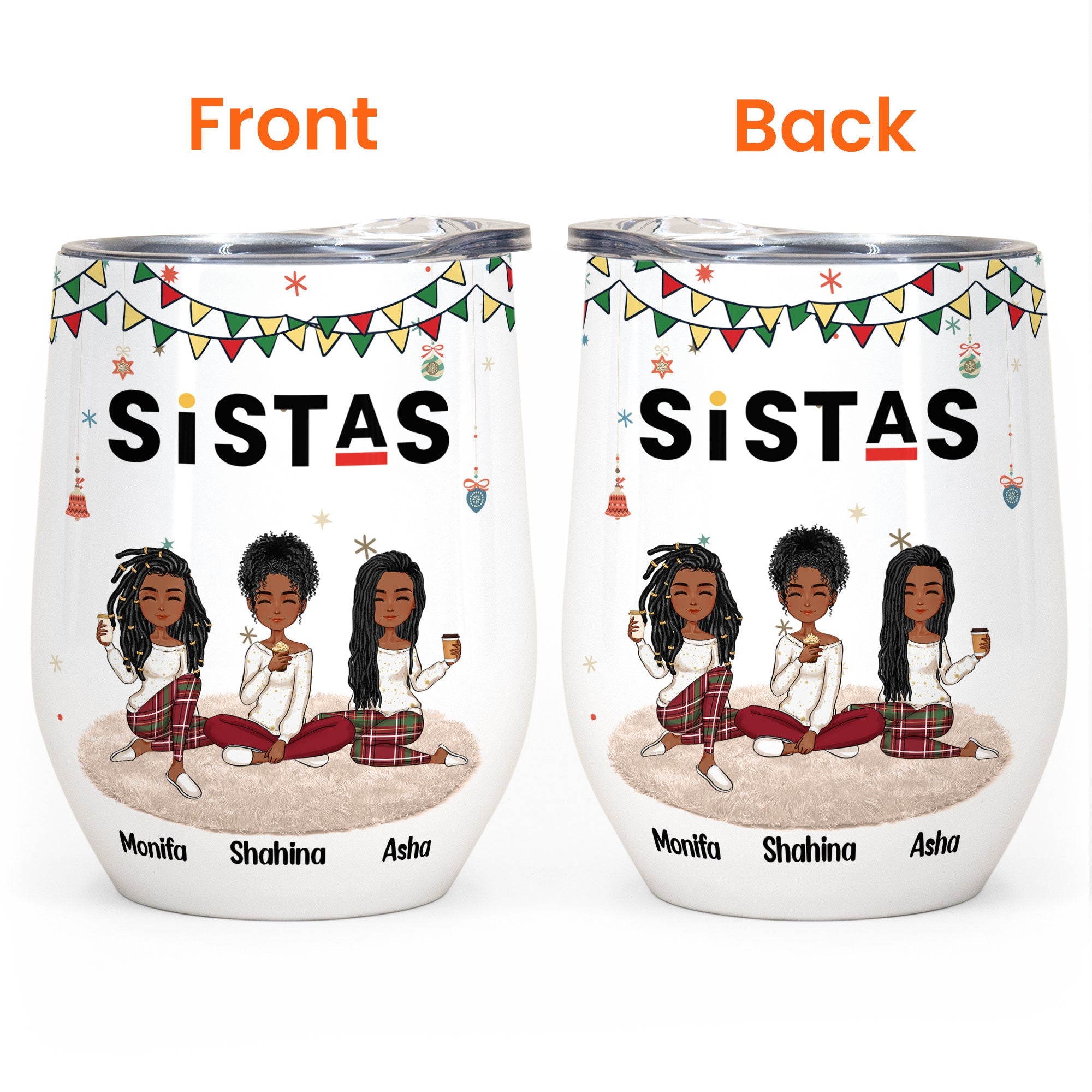 Sistas - Personalized Wine Tumbler