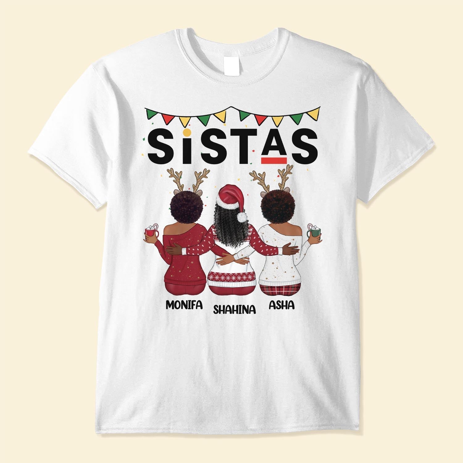 Sistas Soul Sisters - Personalized Shirt - Christmas Gift For Sister