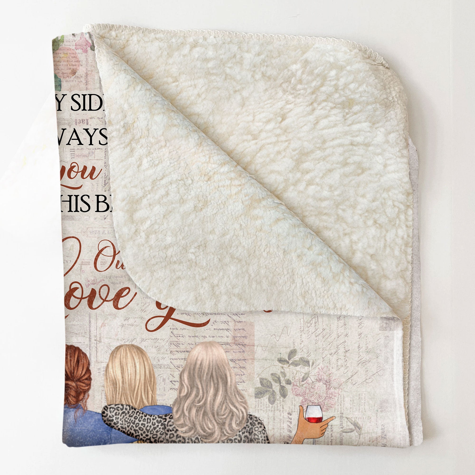 Sisters Are Always Connected By Heart - Personalized Blanket - Birthday Gift For Her, Sisters, Family Members, Girls