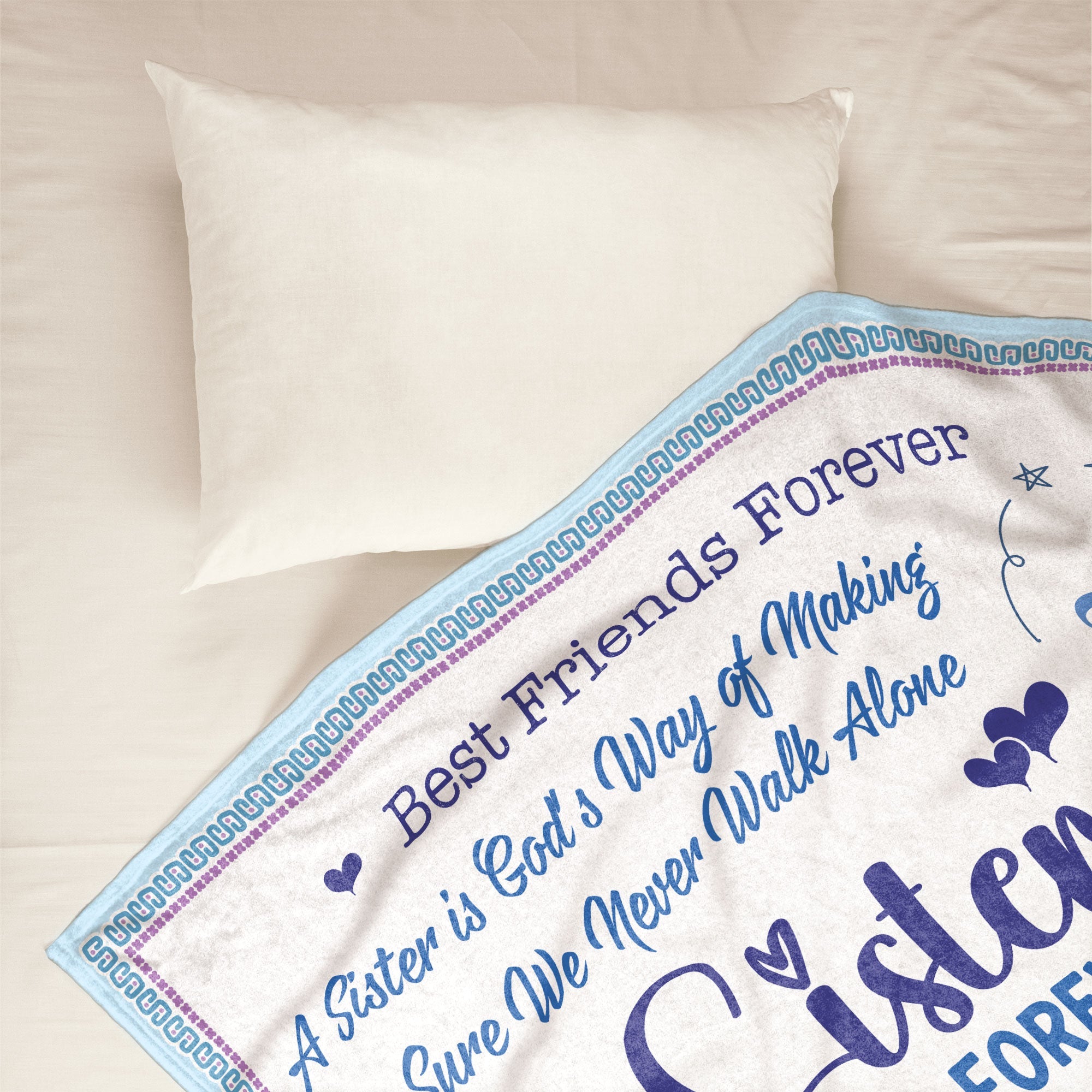 Sisters Forever - Personalized Sister Blanket