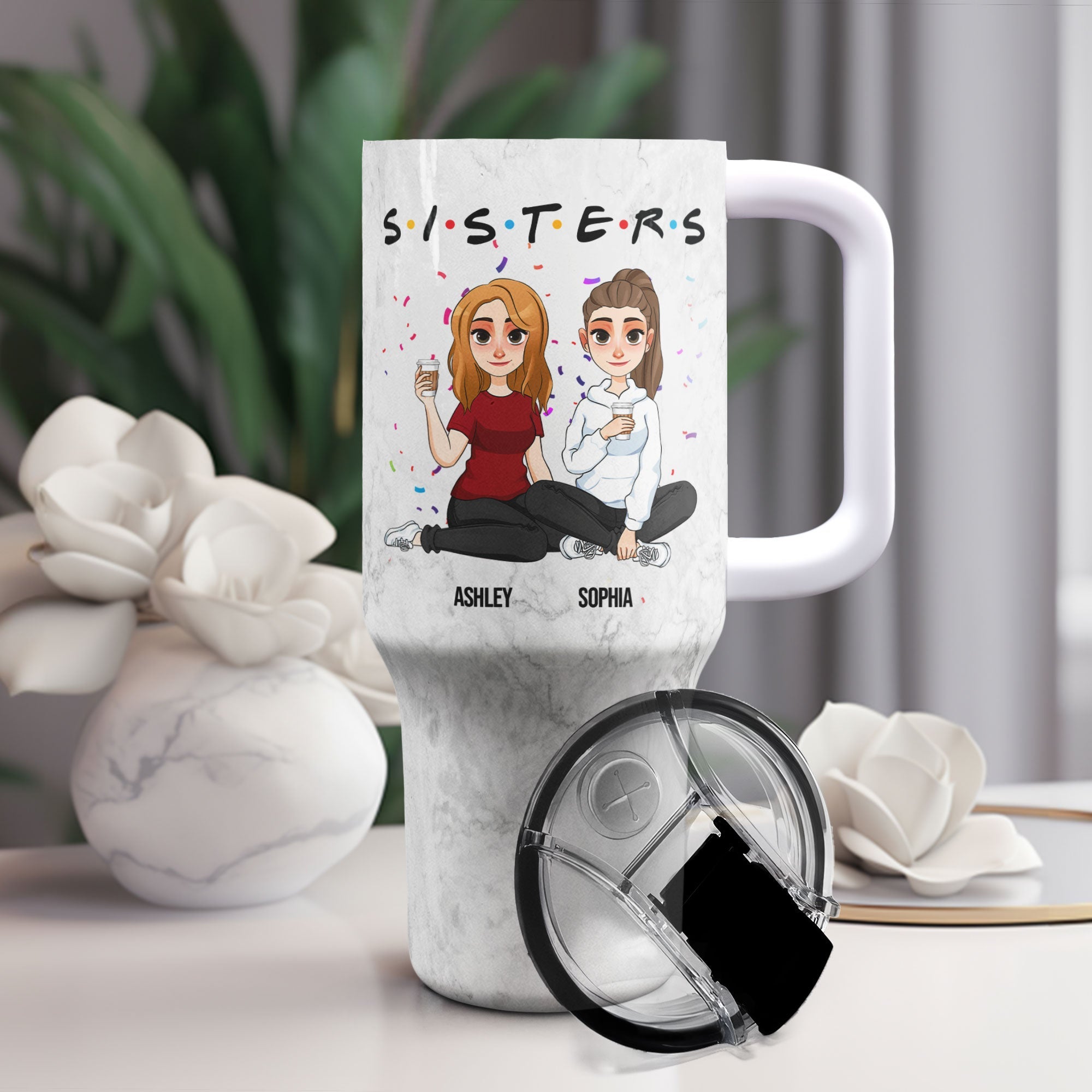 Sisters - Version 3 - Personalized 40oz Tumbler With Straw