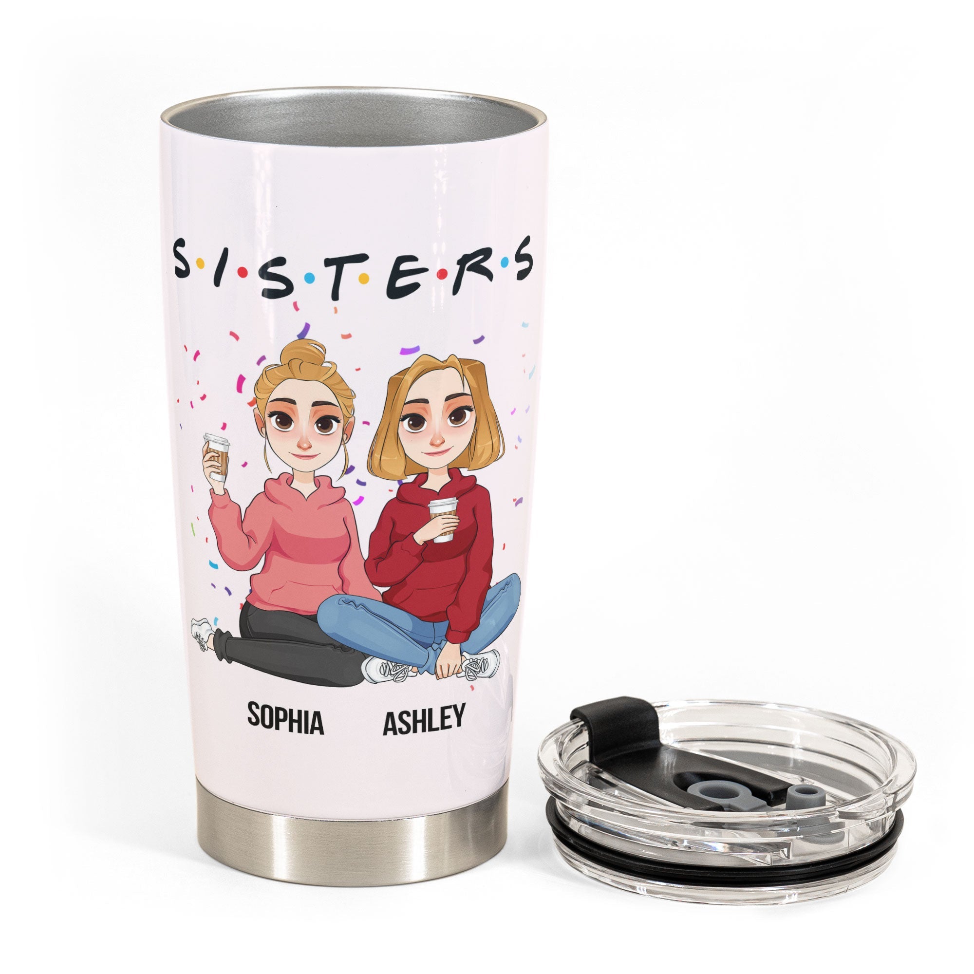 Sisters - Version 3 - Personalized Tumbler Cup