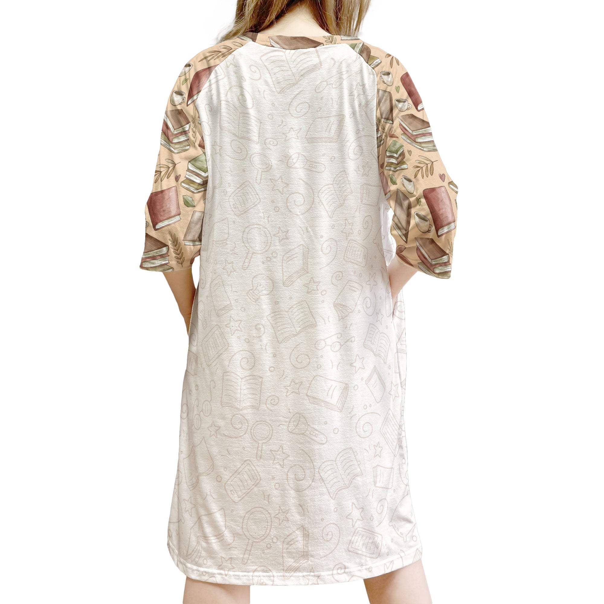 Sleep Is Good But Books Are Better - Personalized 3/4 Sleeve Dress