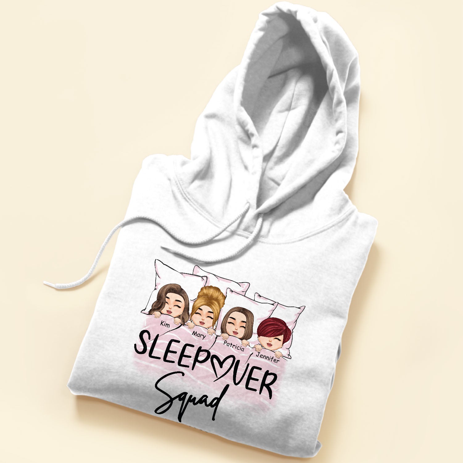 Sleepover Squad - Personalized Shirt - Birthday, Anniversary  Gift For Group Of Friends, Slumber Party