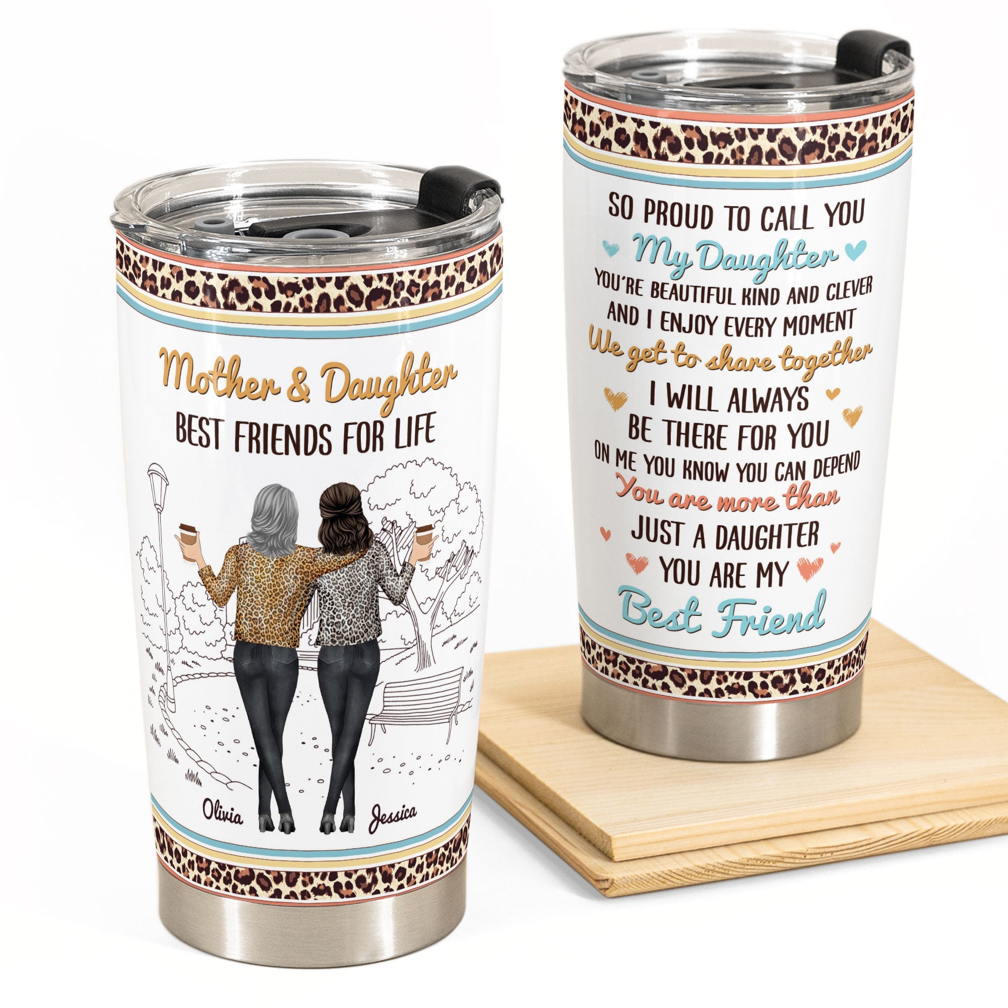 Proud To Call You My Daughter - Personalized Tumbler Cup - Birthday Gift For Daughter - From Mom, Mother