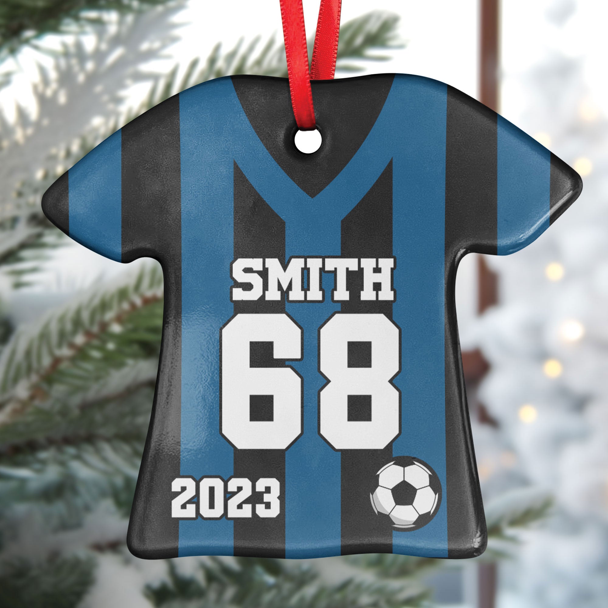 Soccer Uniform - Personalized Ceramic Ornament