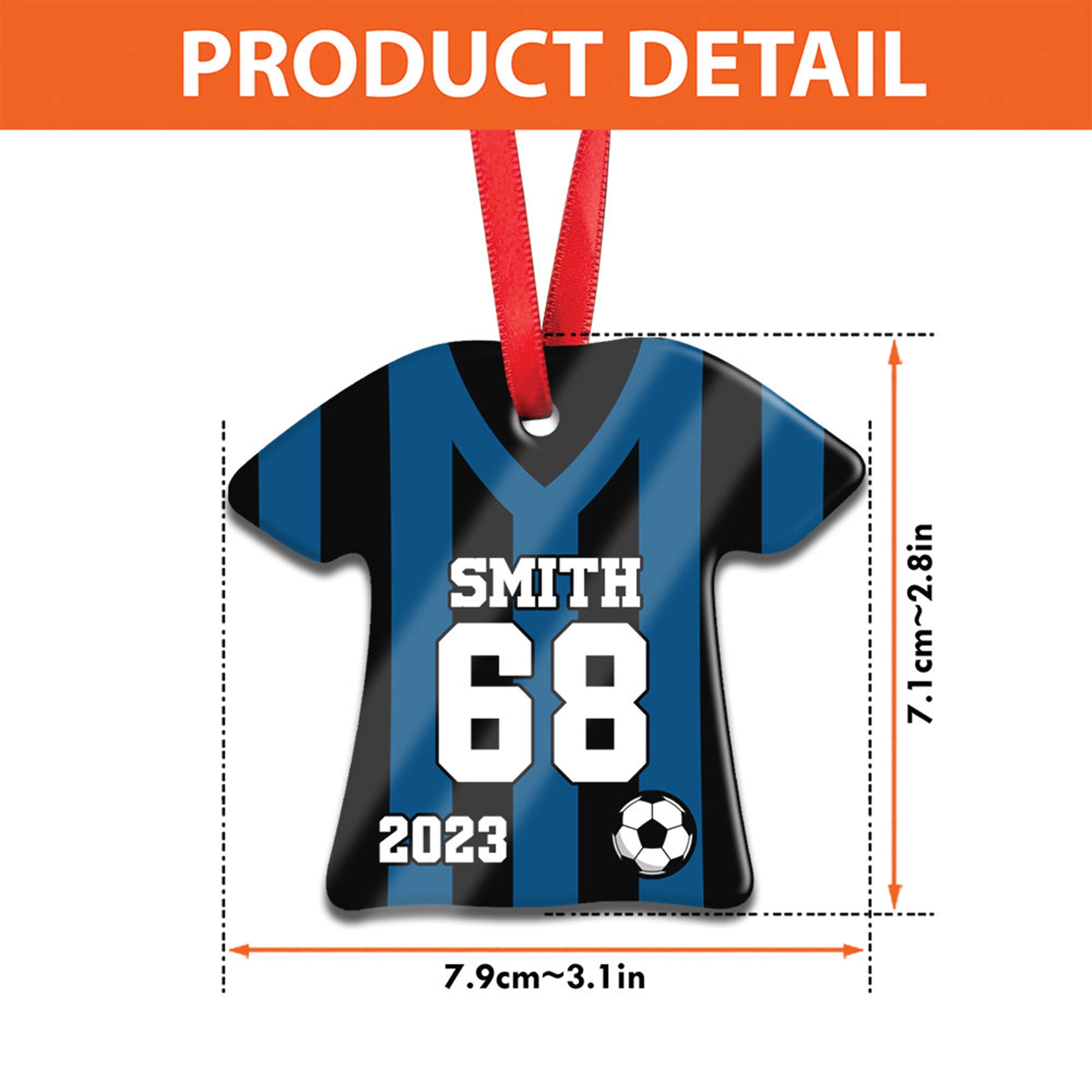 Soccer Uniform - Personalized Ceramic Ornament