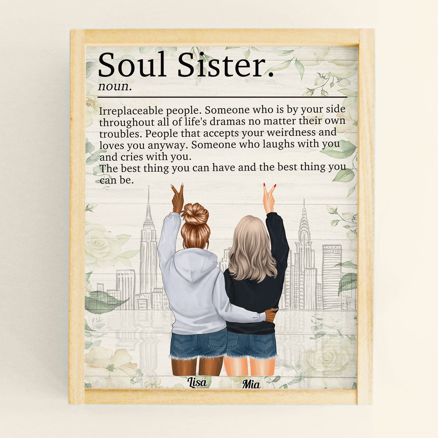 Soul Sister An Irreplaceable Person - Personalized Poster - Christmas Gift For Friends, Besties, Soul Sister