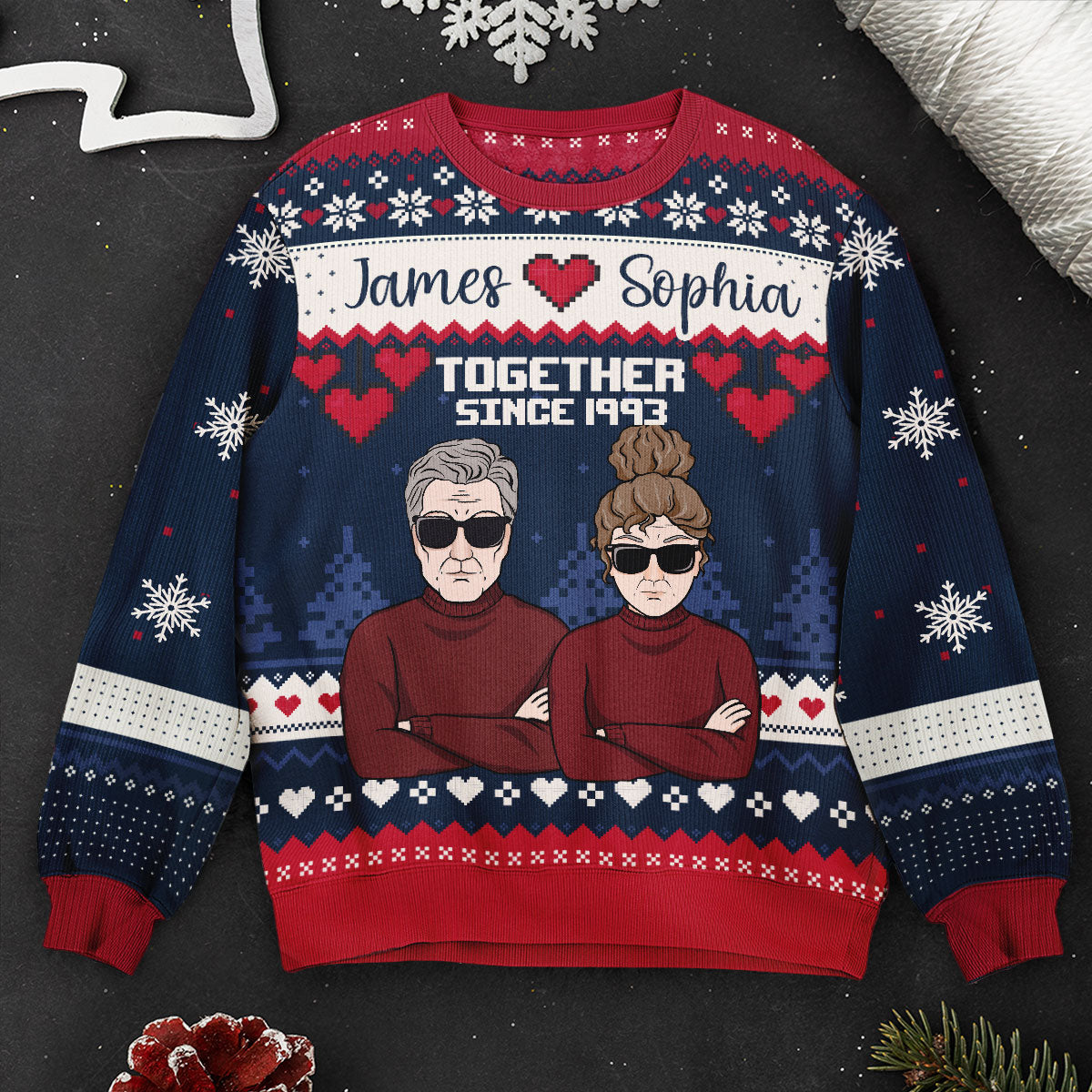 Still Together Since - Personalized Ugly Sweater