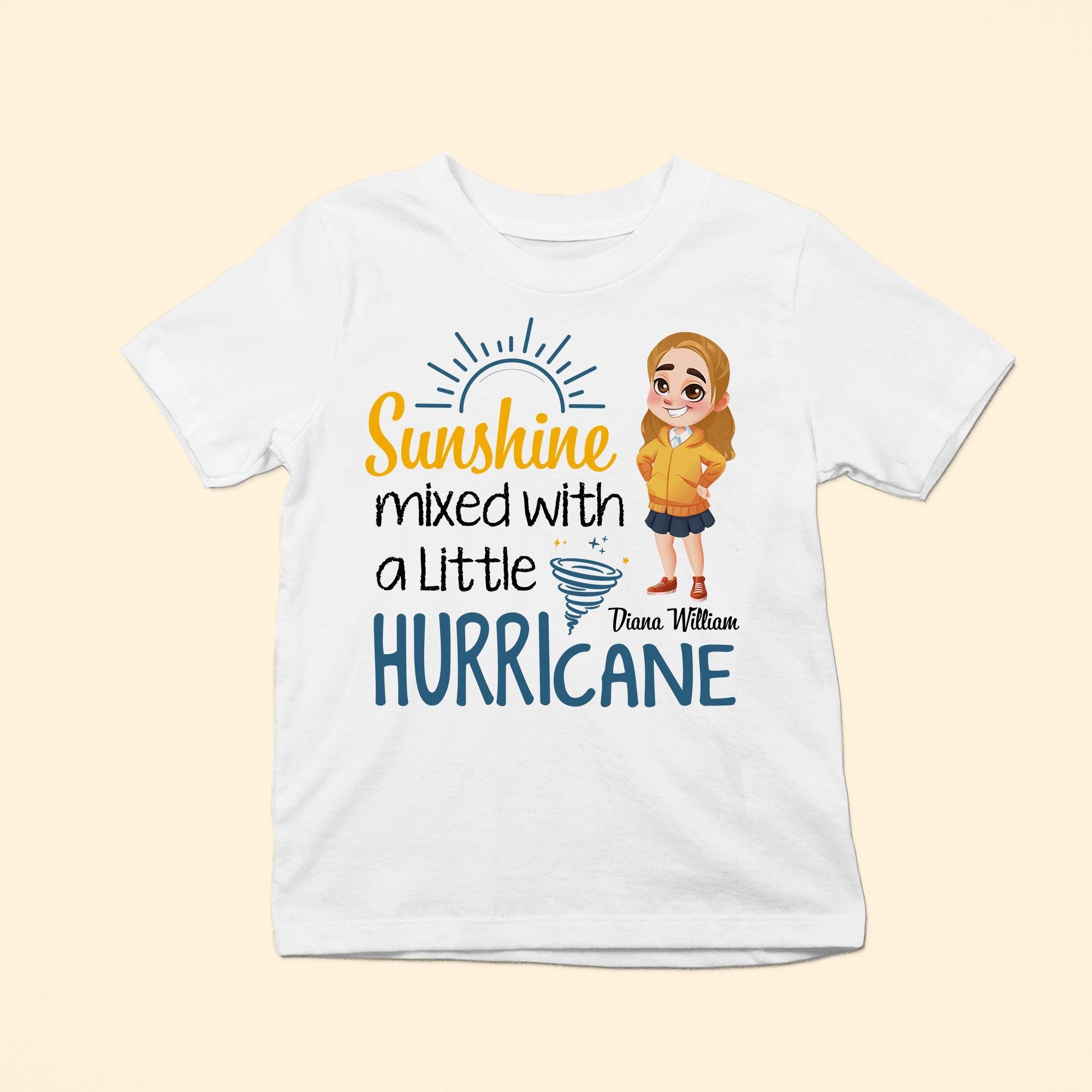 Sunshine Mixed With A Little Hurricane - Personalized Shirt