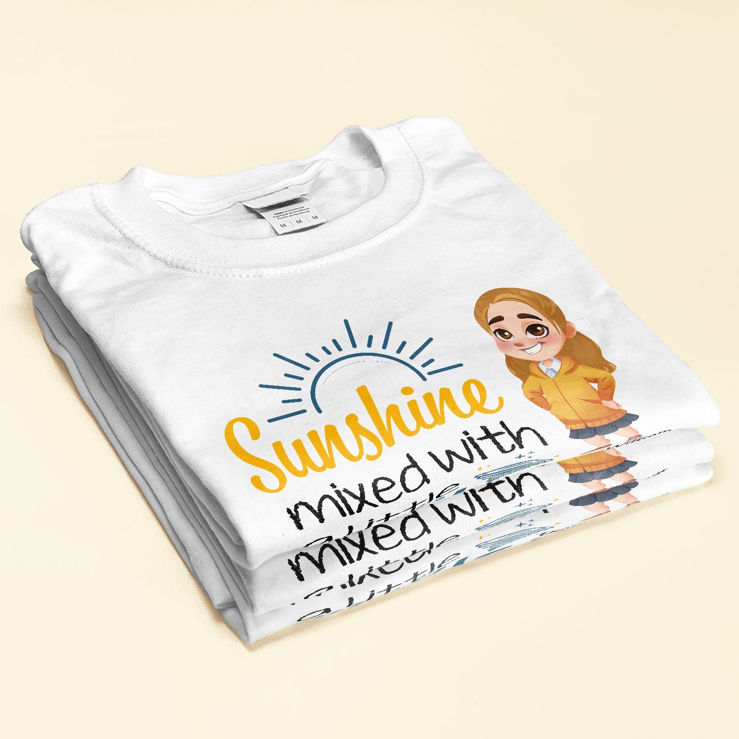 Sunshine Mixed With A Little Hurricane - Personalized Shirt