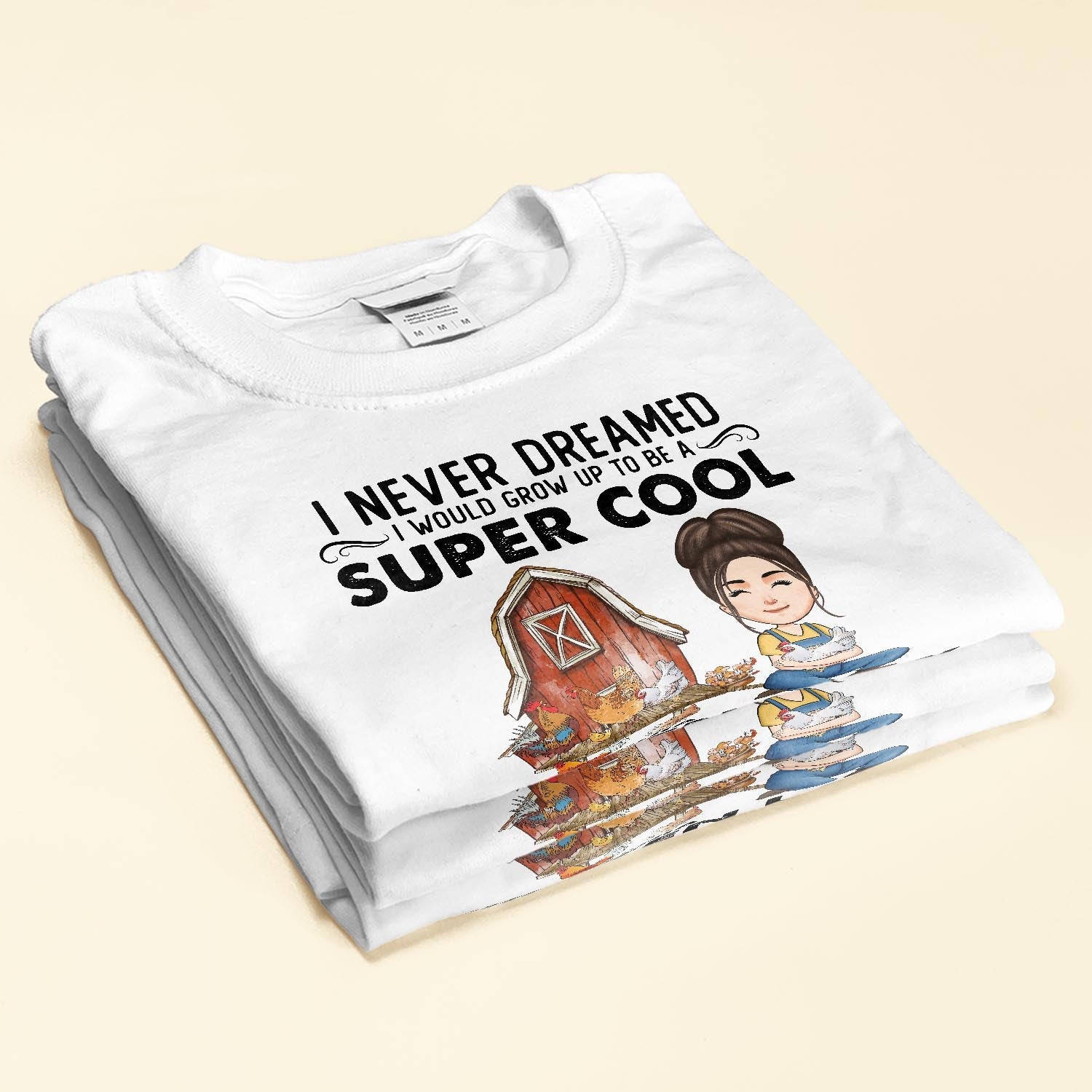 Super Cool Chicken Lady - Personalized Shirt - Birthday, Mother's Day Gift For Her, Girl, Woman , Chicken Lady