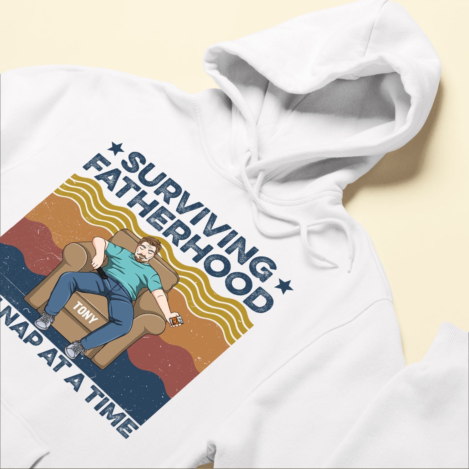 Surviving Fatherhood One Nap At A Time - Personalized Shirt - Father's Day, Birthday, Funny Gift For Husband, Dad, Father, Dada - From Wife, Daughters, Sons