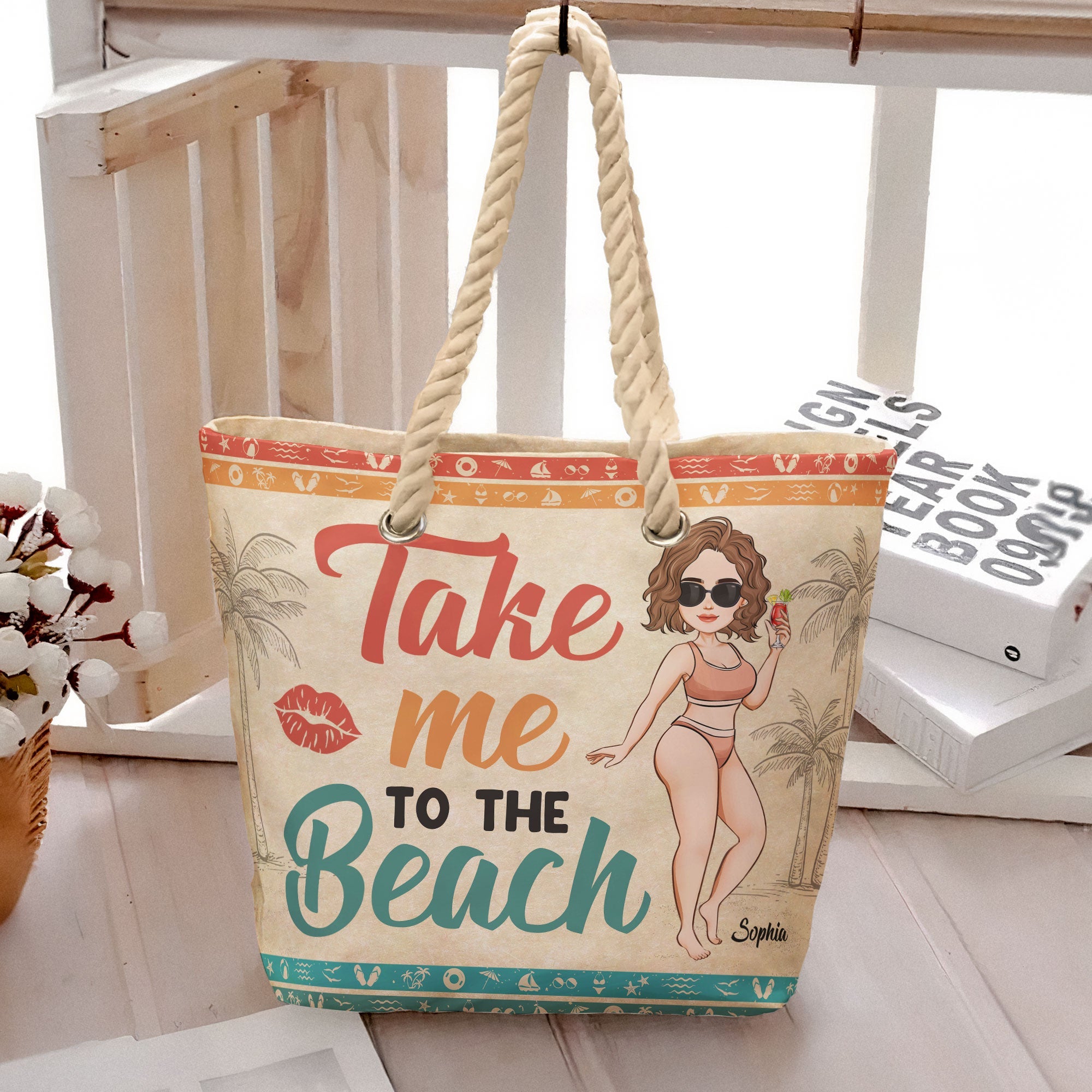 Take Me To The Beach - Personalized Beach Bag