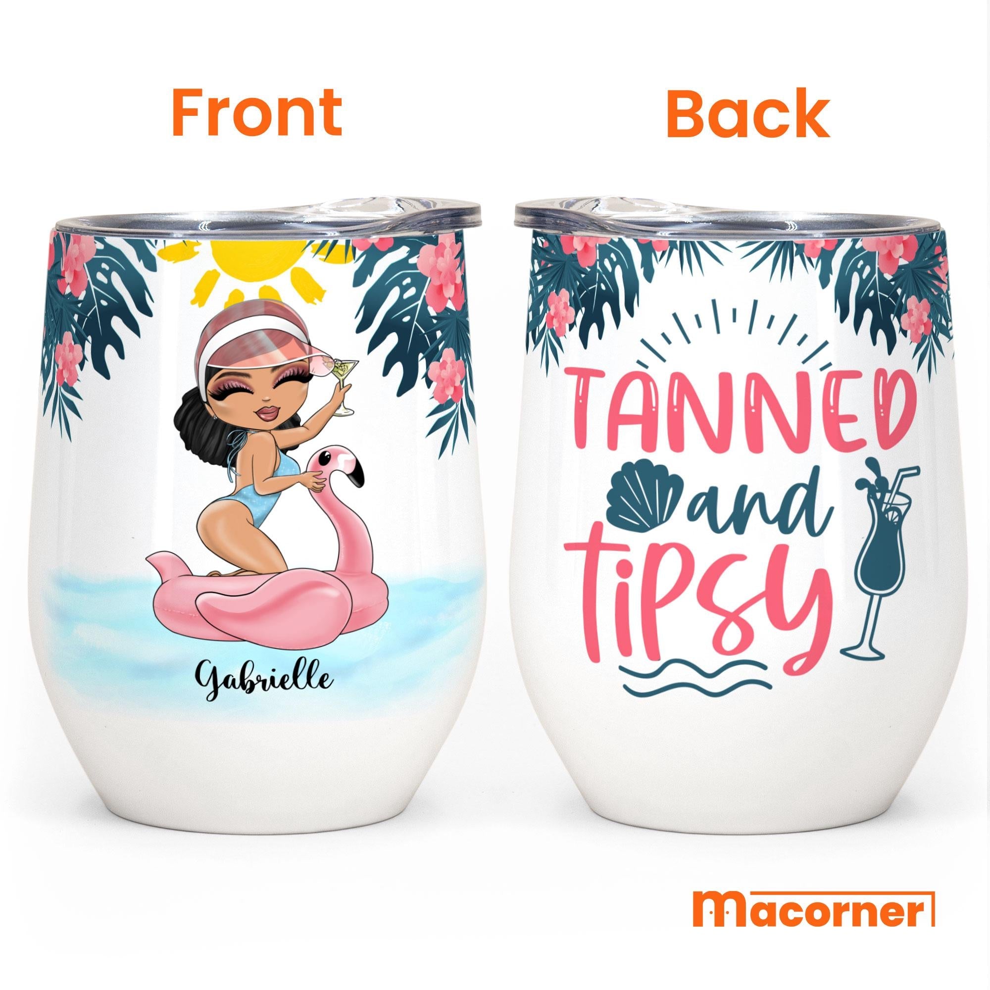 Tanned-And-Tipsy-Personalized-Wine-Tumbler-Gift-For-Beach-Goers