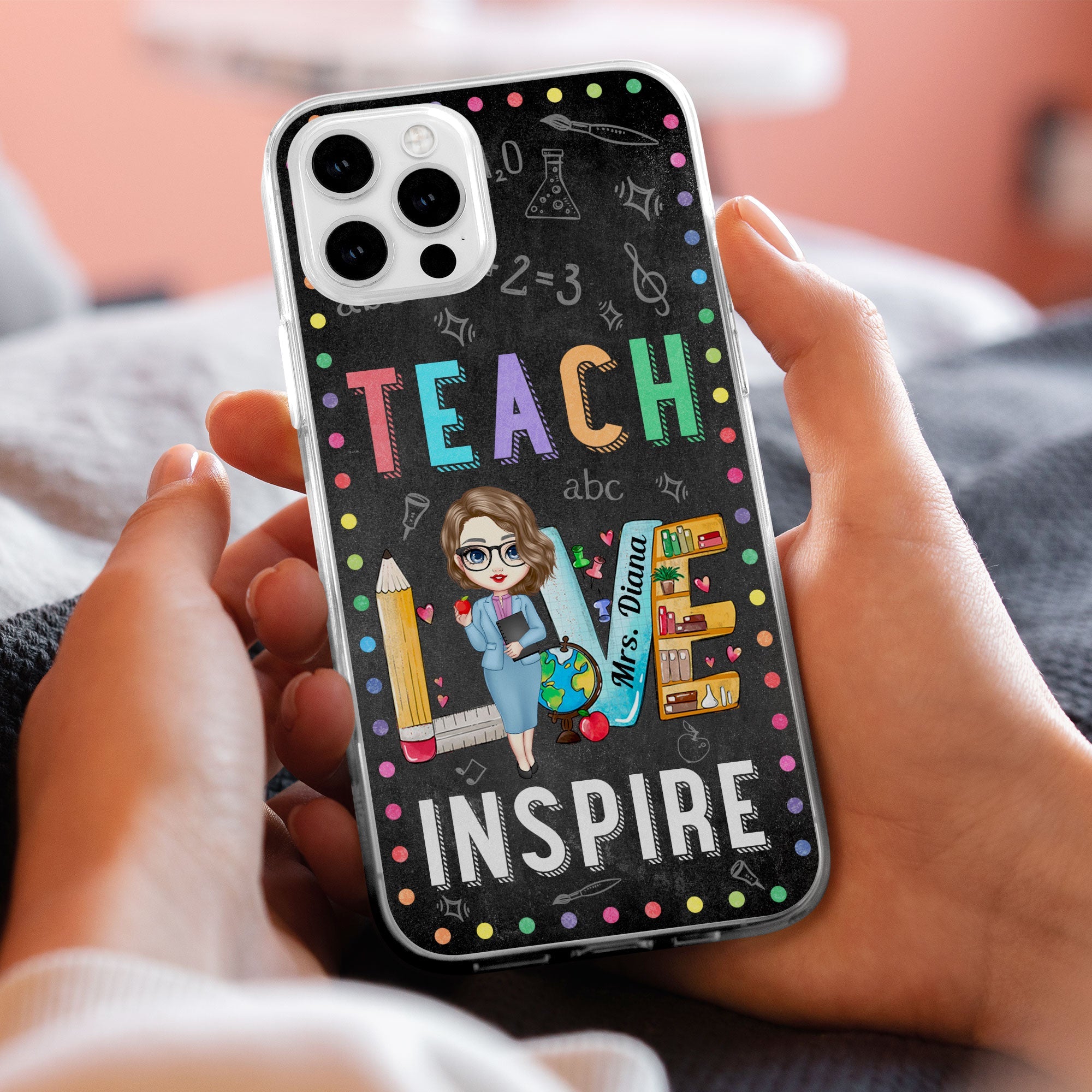 Teach Love Inspire - Personalized Clear Phone Case