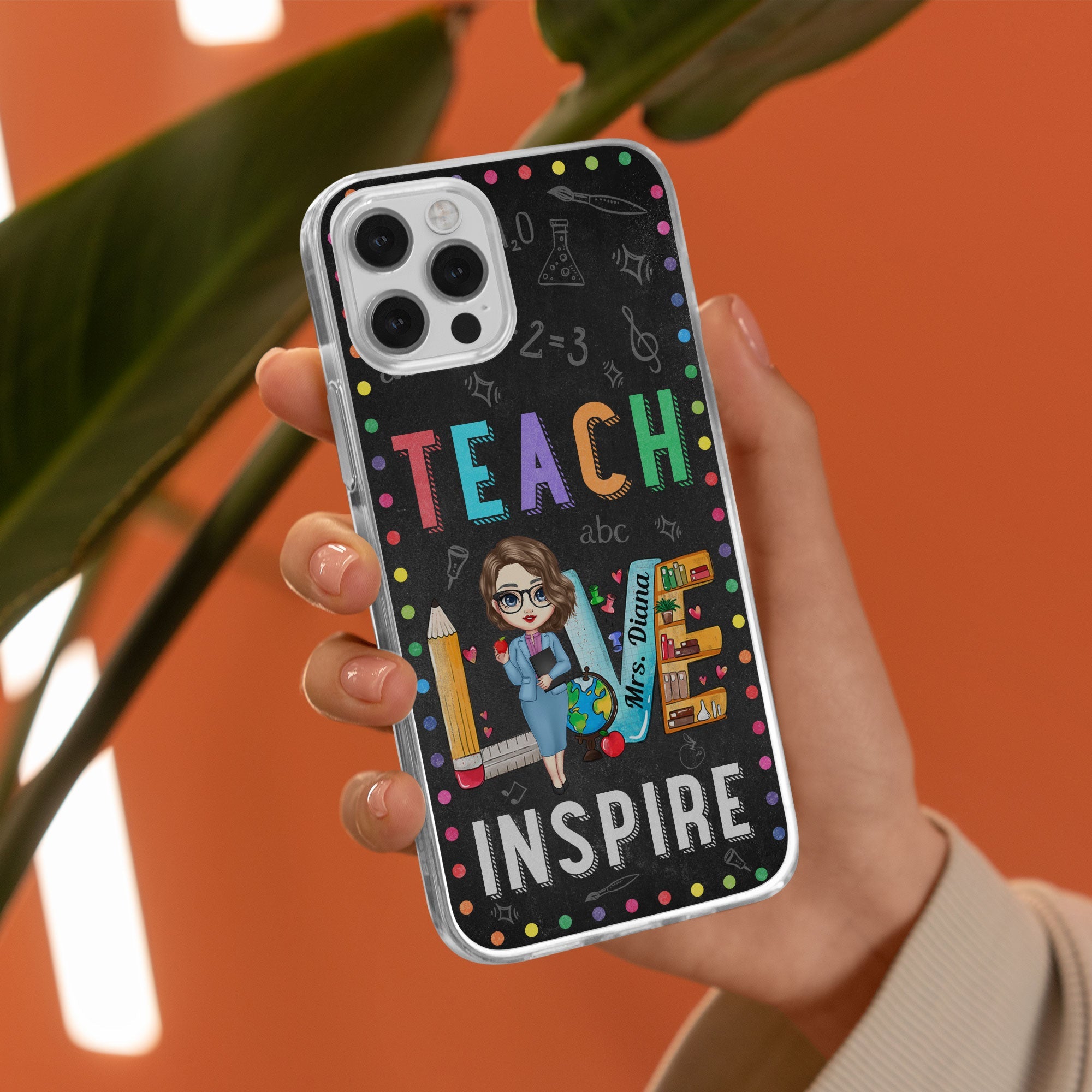 Teach Love Inspire - Personalized Clear Phone Case