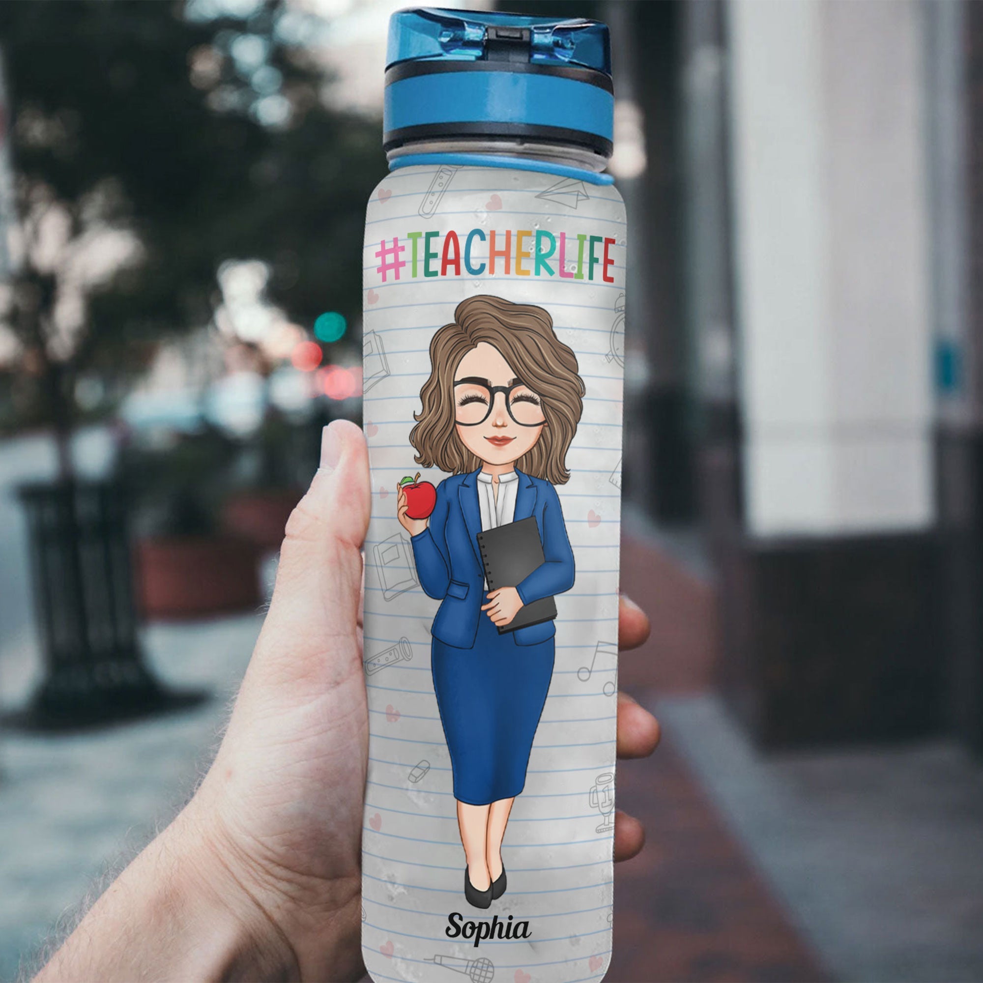 Teacher Affirmation - Personalized Water Tracker Bottle