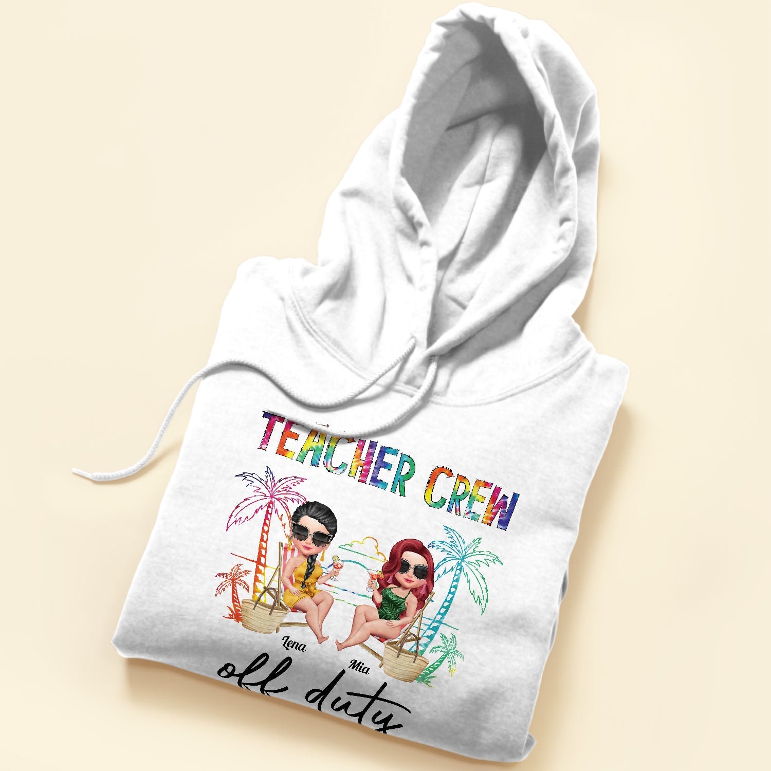 Teacher Crew Off Duty - Personalized Shirt - Summer Gift For Teacher, Funny Gift, Colleagues, Summer Break, Traveling, Beaching