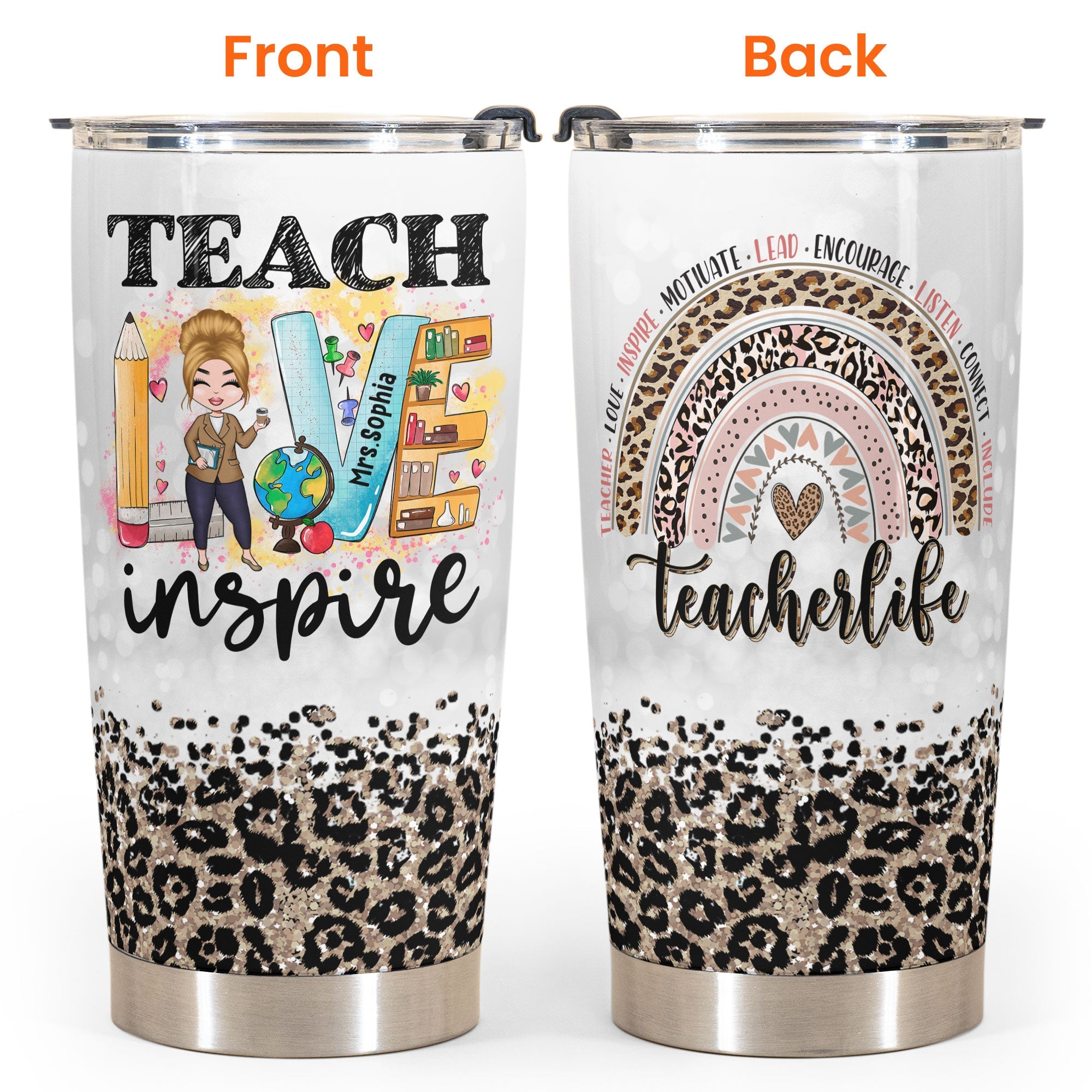 Teacher Life - Personalized Tumbler Cup - Birthday Gift For Teachers