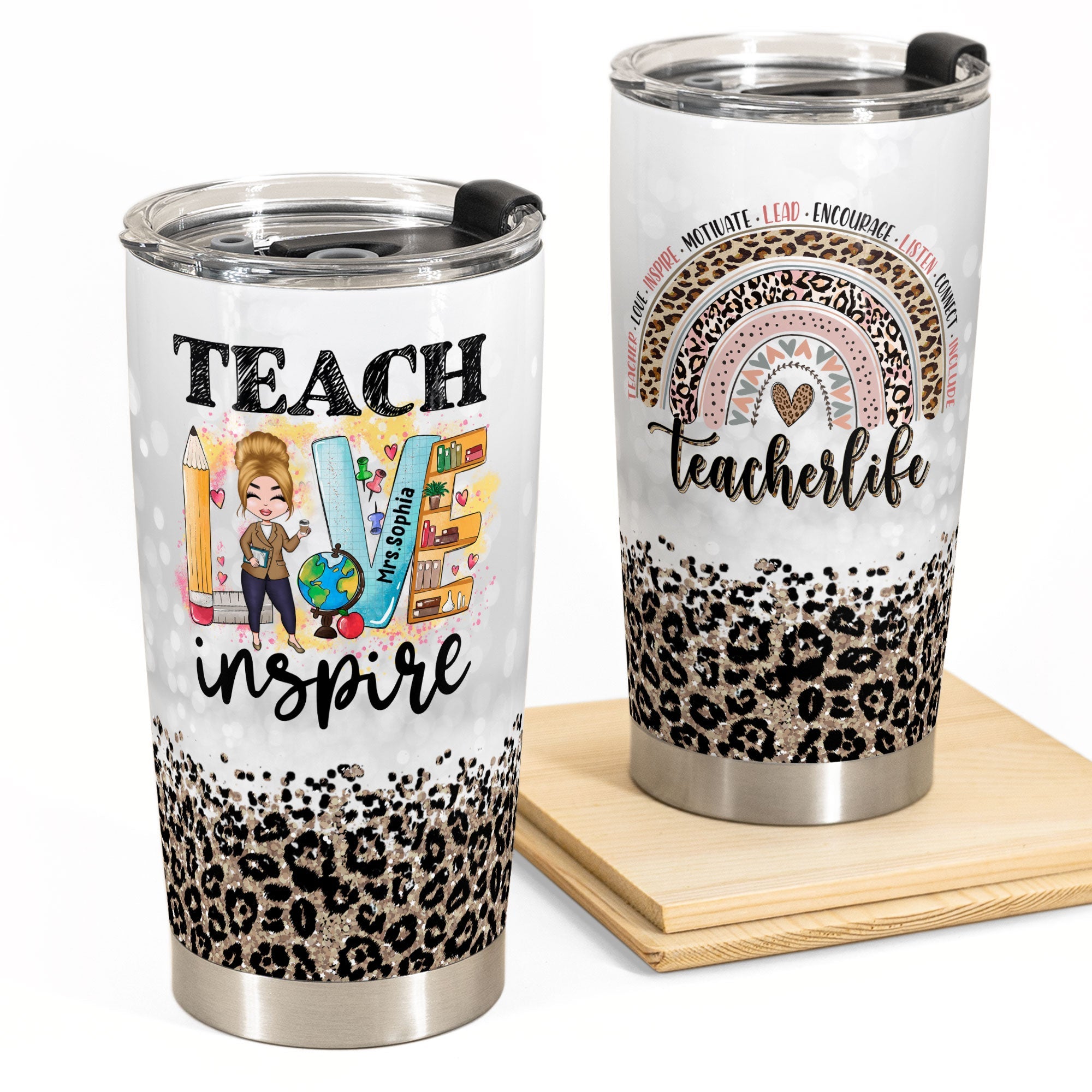 Teacher Life - Personalized Tumbler Cup - Birthday Gift For Teachers