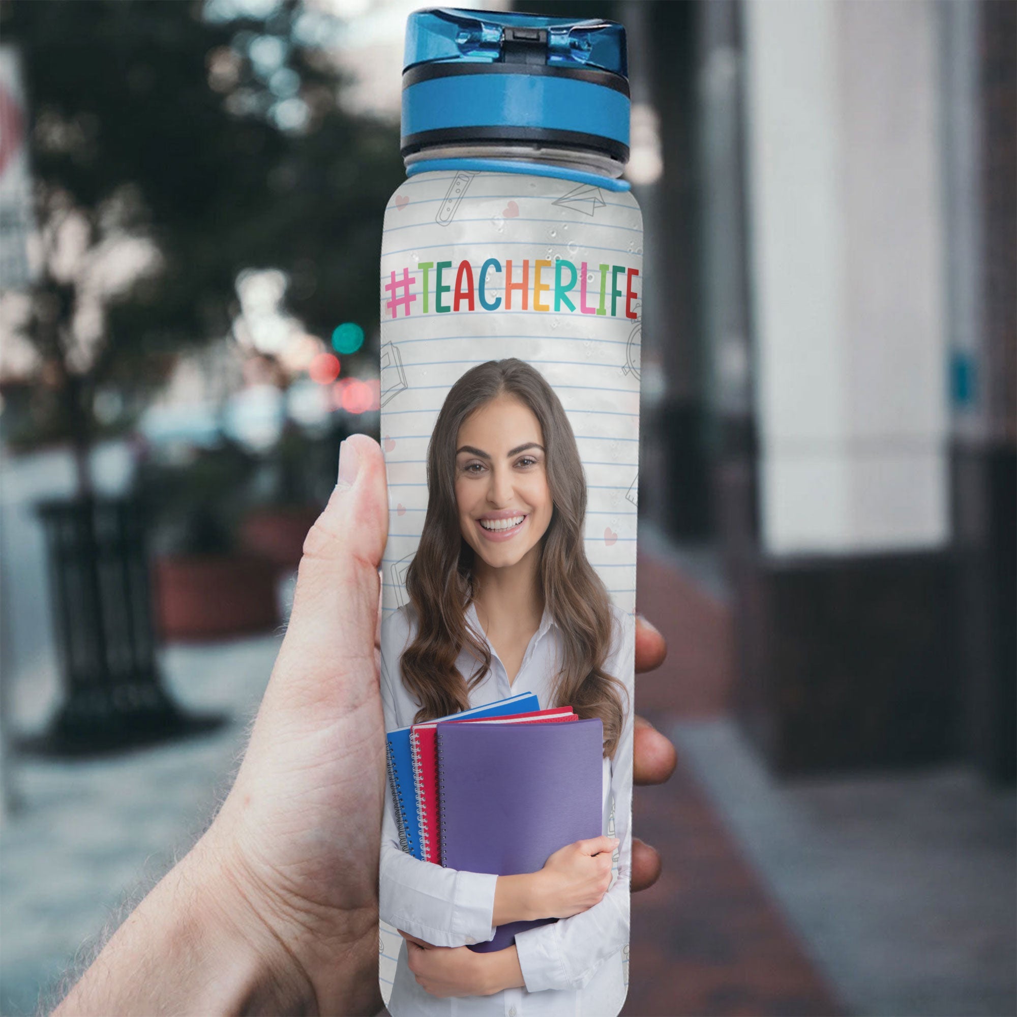 Teacher Life Affirmation - Personalized Photo Water Bottle