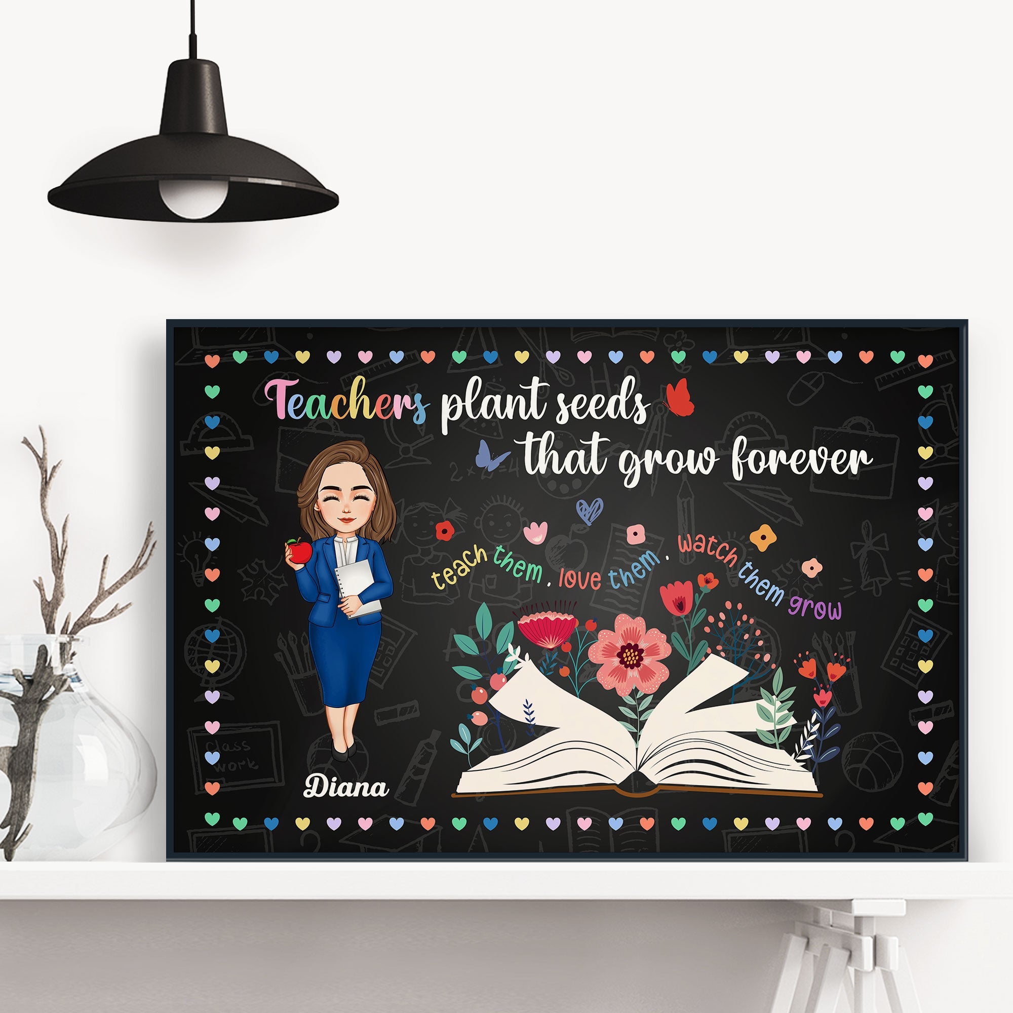 Teachers Plant Seeds That Grow Forever - Personalized Poster/Wrapped Canvas