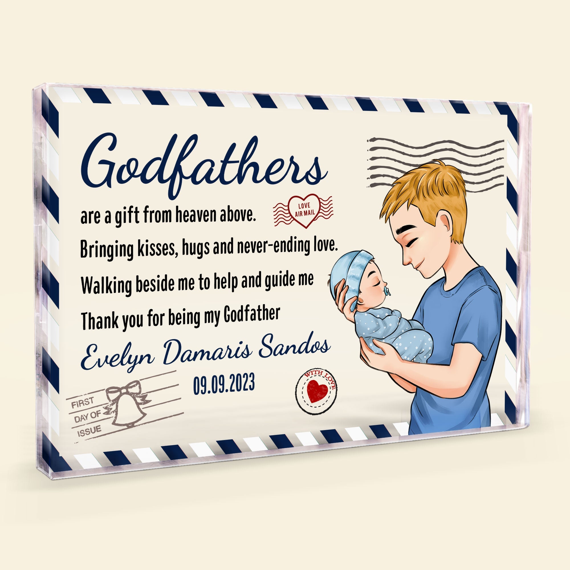 Thank You For Being My Godfather - Personalized Acrylic Plaque