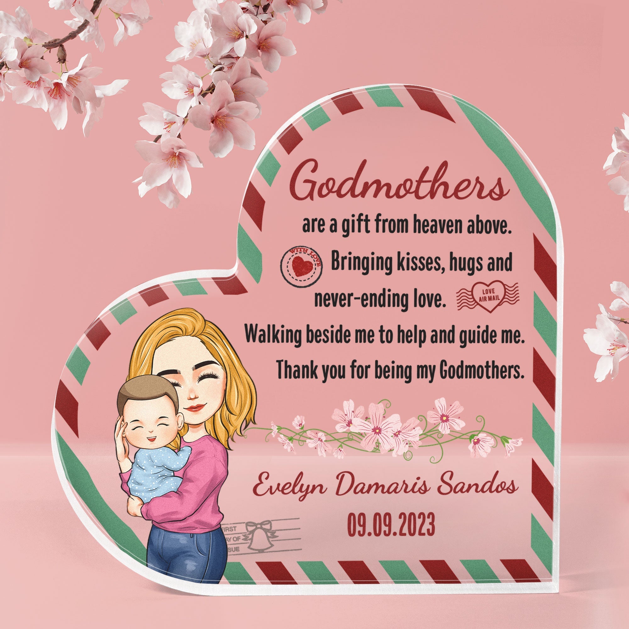 Thank You For Being My Godmother - Personalized Acrylic Plaque