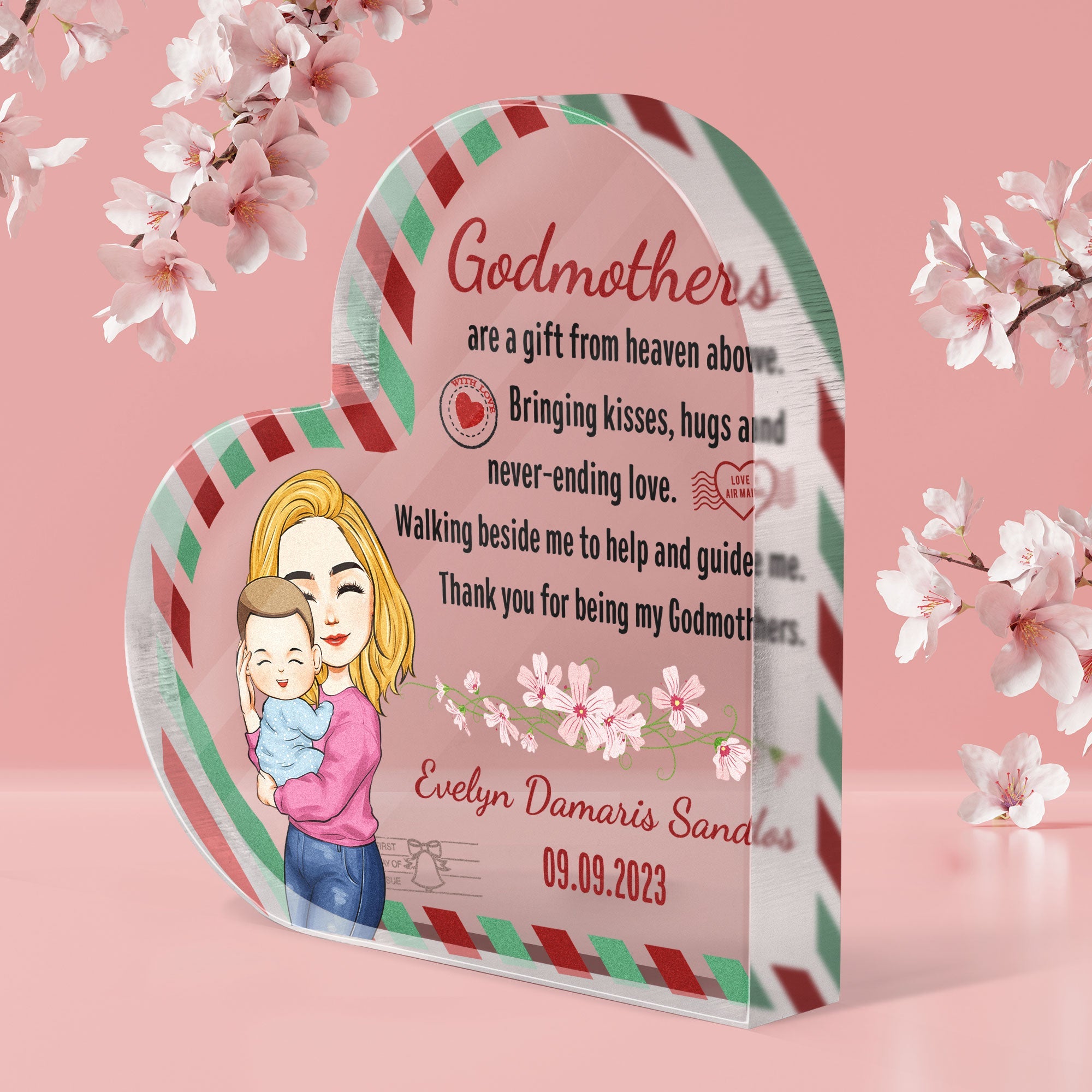 Thank You For Being My Godmother - Personalized Acrylic Plaque