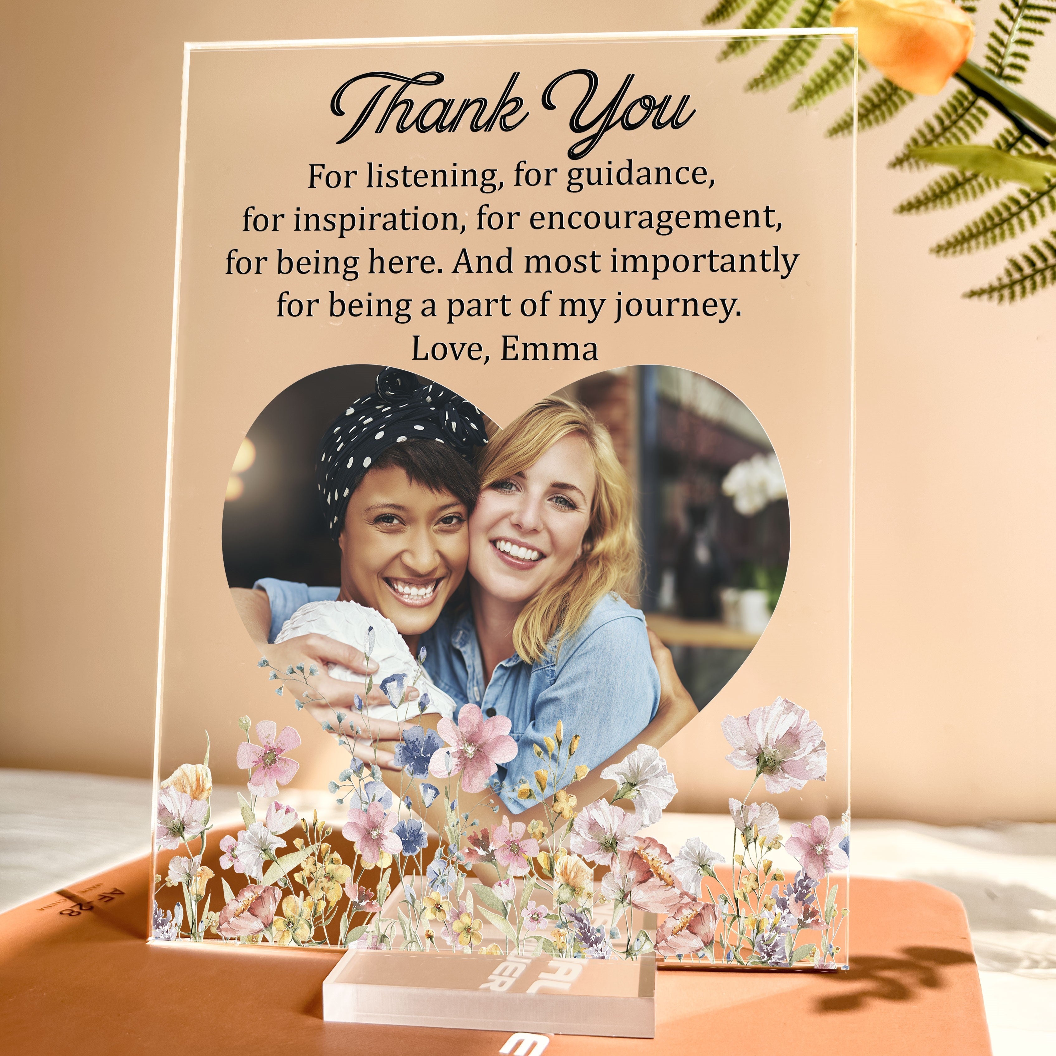 Thank You For Inspiration Thank You Gifts - Personalized Acrylic Photo Plaque