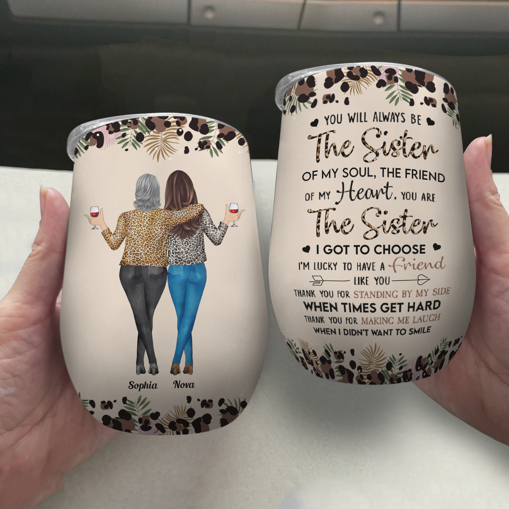 Thank You For Standing By Me Friendship - Personalized Wine Tumbler