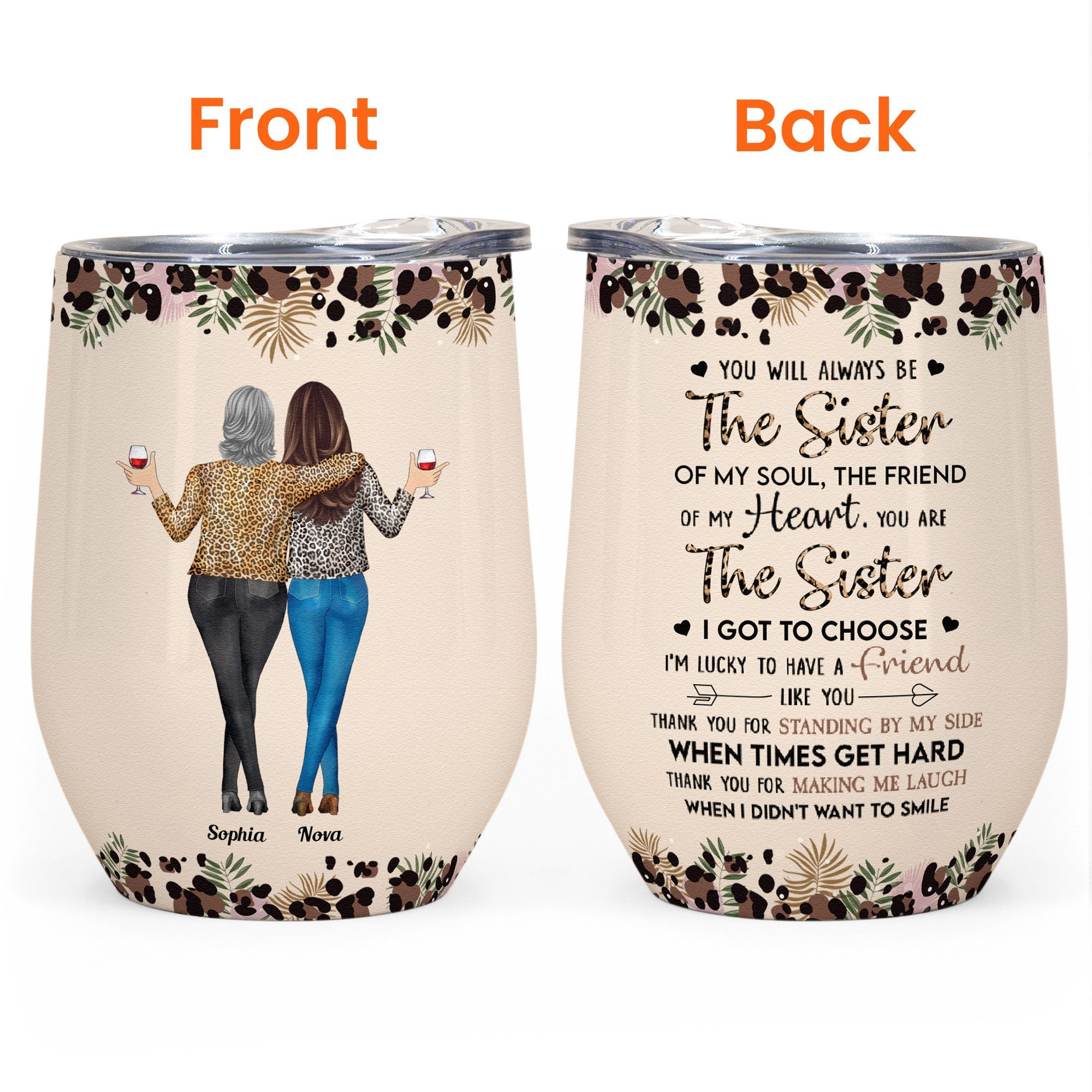 Thank You For Standing By Me Friendship - Personalized Wine Tumbler